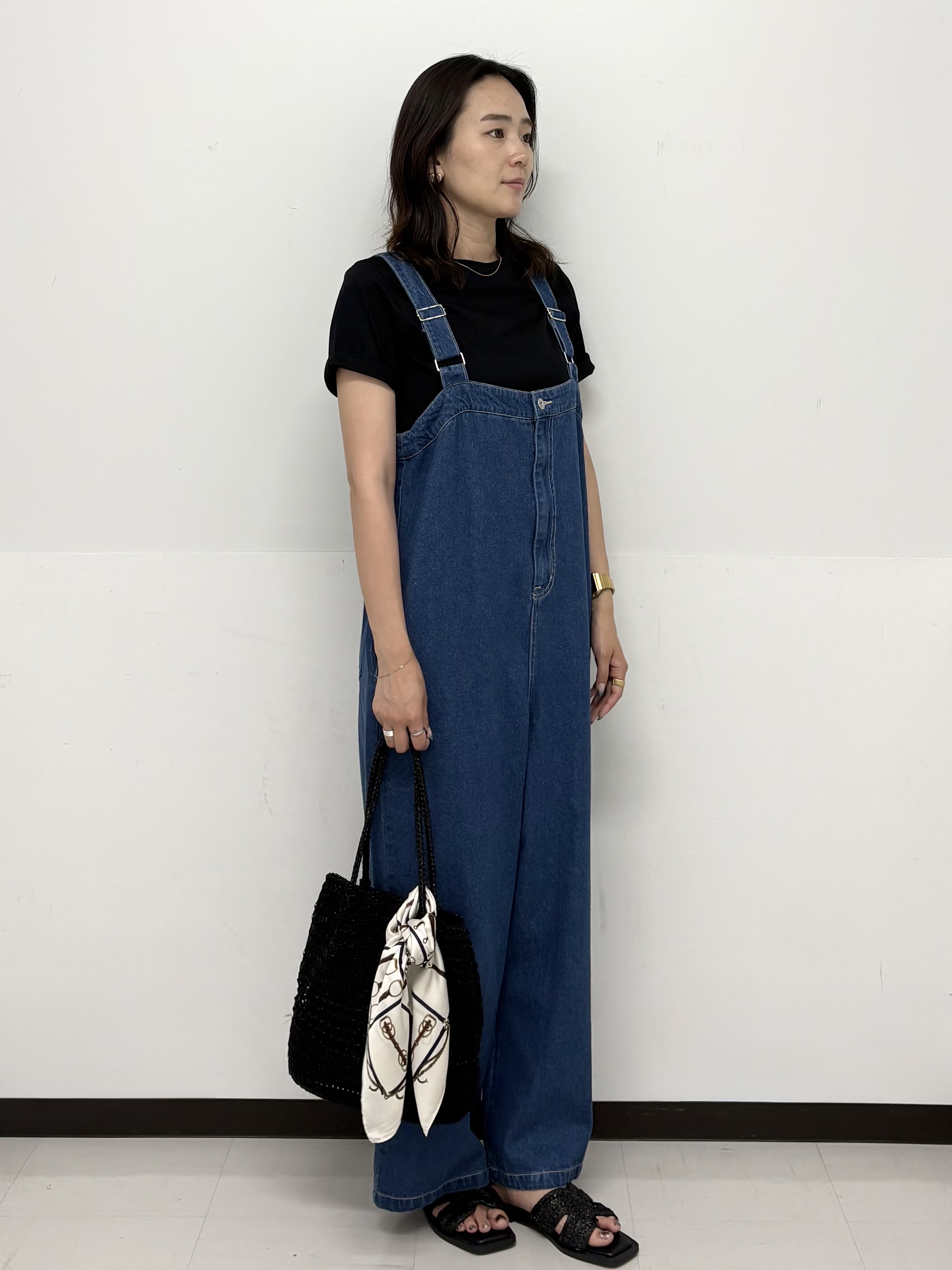 Hazukiさんの「OPAQUE.CLIP｜オーガニックコットン混ベーシックTシャツ【洗濯機OK】《SS～LL》」を使ったコーディネート