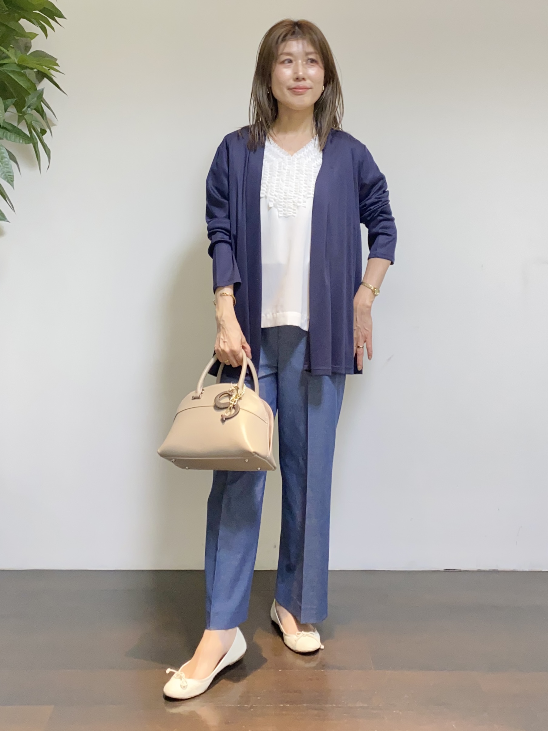 tomoさんの「UNTITLED｜【接触冷感/UVカット/遮熱機能】フライスジャージカーディガン」を使ったコーディネート