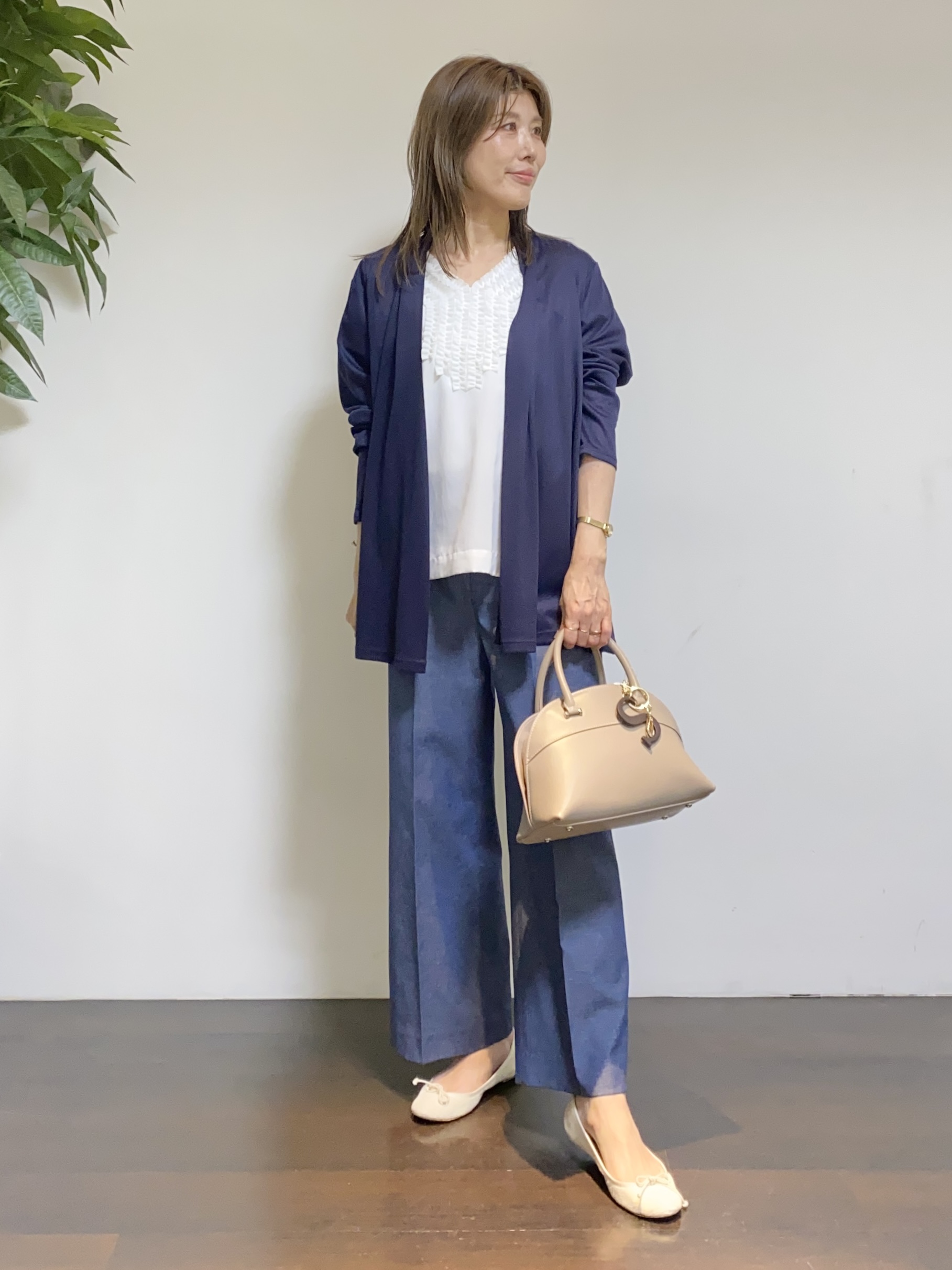 tomoさんの「UNTITLED｜【接触冷感/UVカット/遮熱機能】フライスジャージカーディガン」を使ったコーディネート