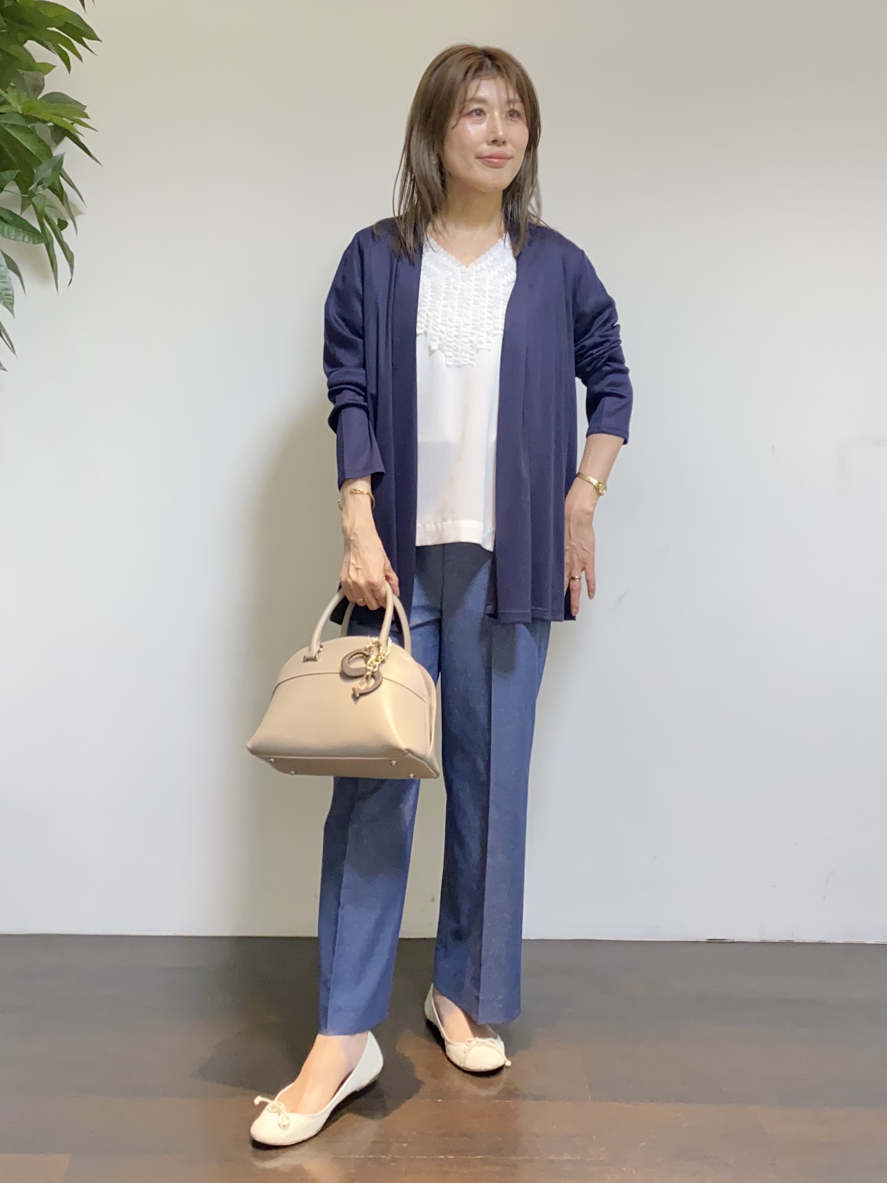 tomoさんの「UNTITLED｜【接触冷感/UVカット/遮熱機能】フライスジャージカーディガン」を使ったコーディネート