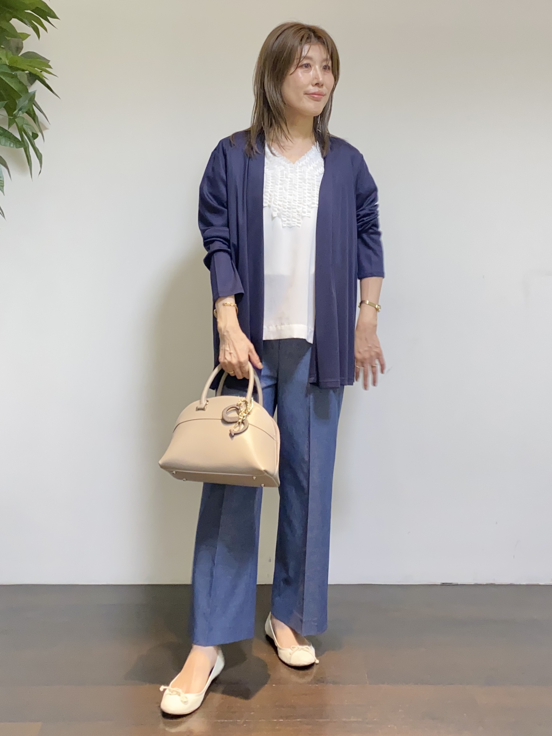 tomoさんの「UNTITLED｜【接触冷感/UVカット/遮熱機能】フライスジャージカーディガン」を使ったコーディネート