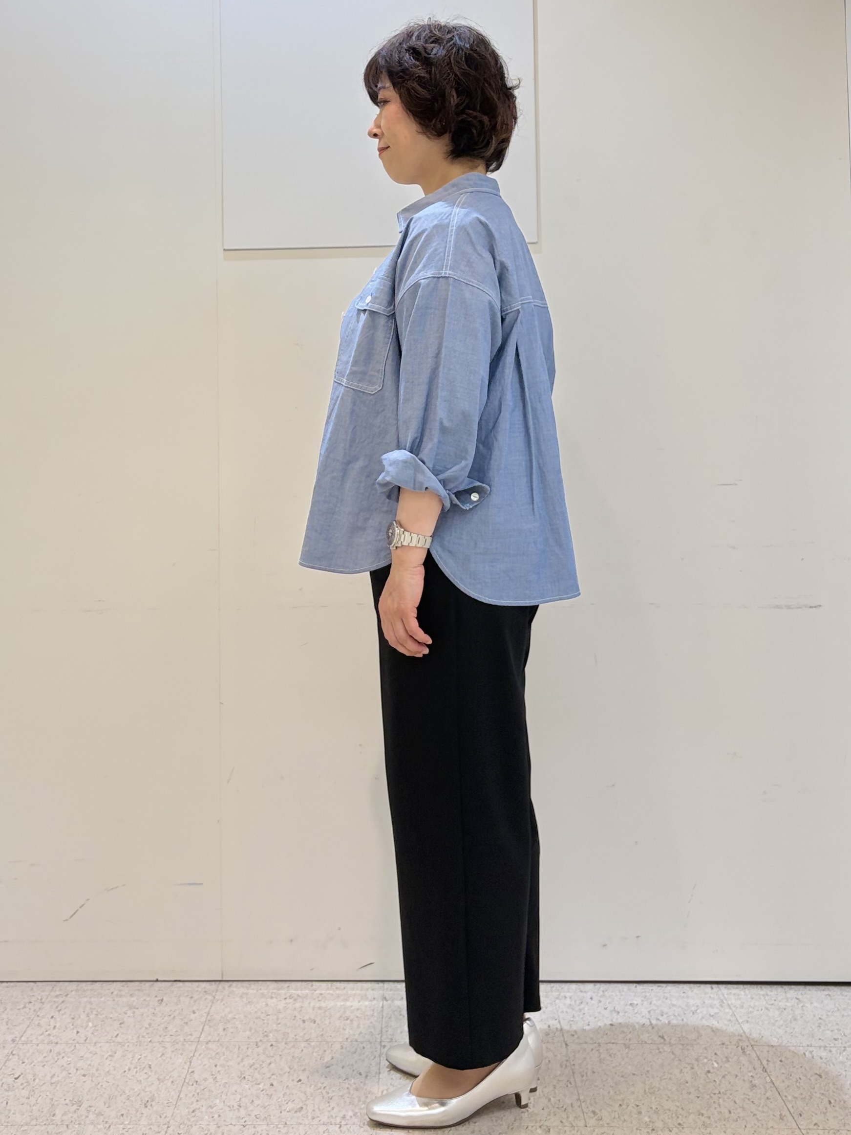 ヤスコさんの「Reflect｜【羽織にも◎】ダンガリーシャツ」を使ったコーディネート