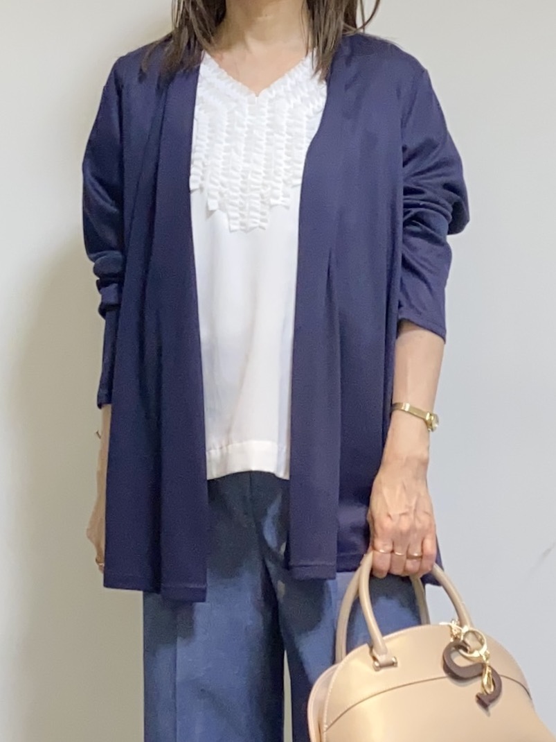 tomoさんの「UNTITLED｜【接触冷感/UVカット/遮熱機能】フライスジャージカーディガン」を使ったコーディネート