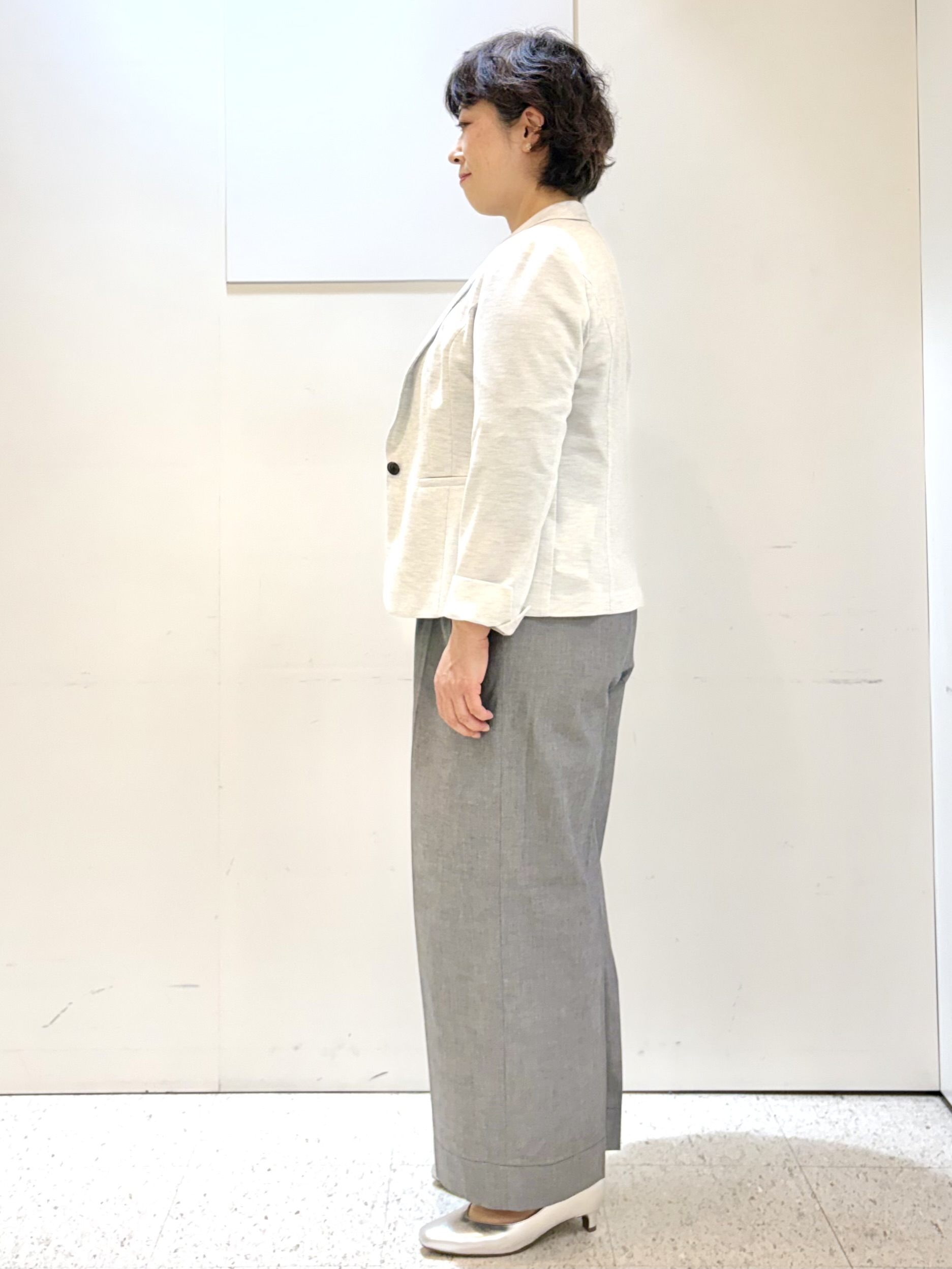 ヤスコさんの「Reflect｜【SS-4Lサイズ／UVカット／接触冷感】匠ジャケット／ベーシックテーラード」を使ったコーディネート