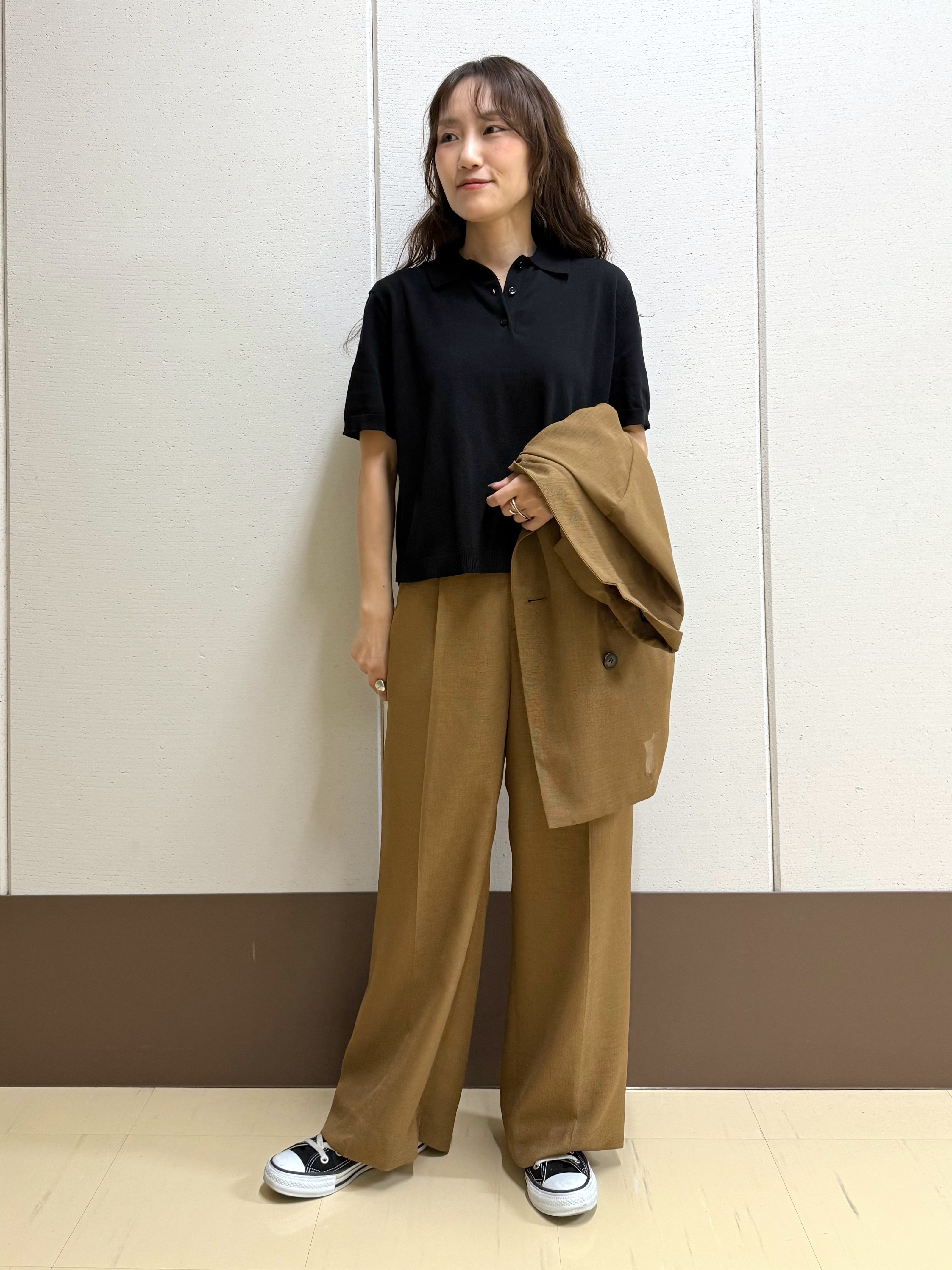 mamiさんの「INDIVI｜【洗える／メッシュ素材／SETUP可能】半袖シアージャケット」を使ったコーディネート