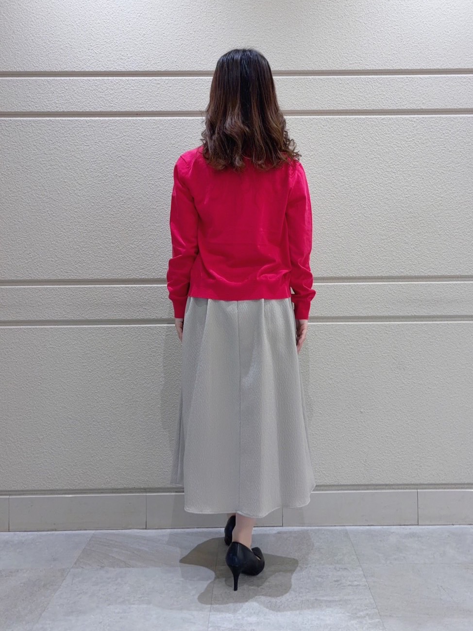 ユナさんの「UNTITLED｜【一枚でサマ見え】ニットドッキングジャガードワンピース」を使ったコーディネート