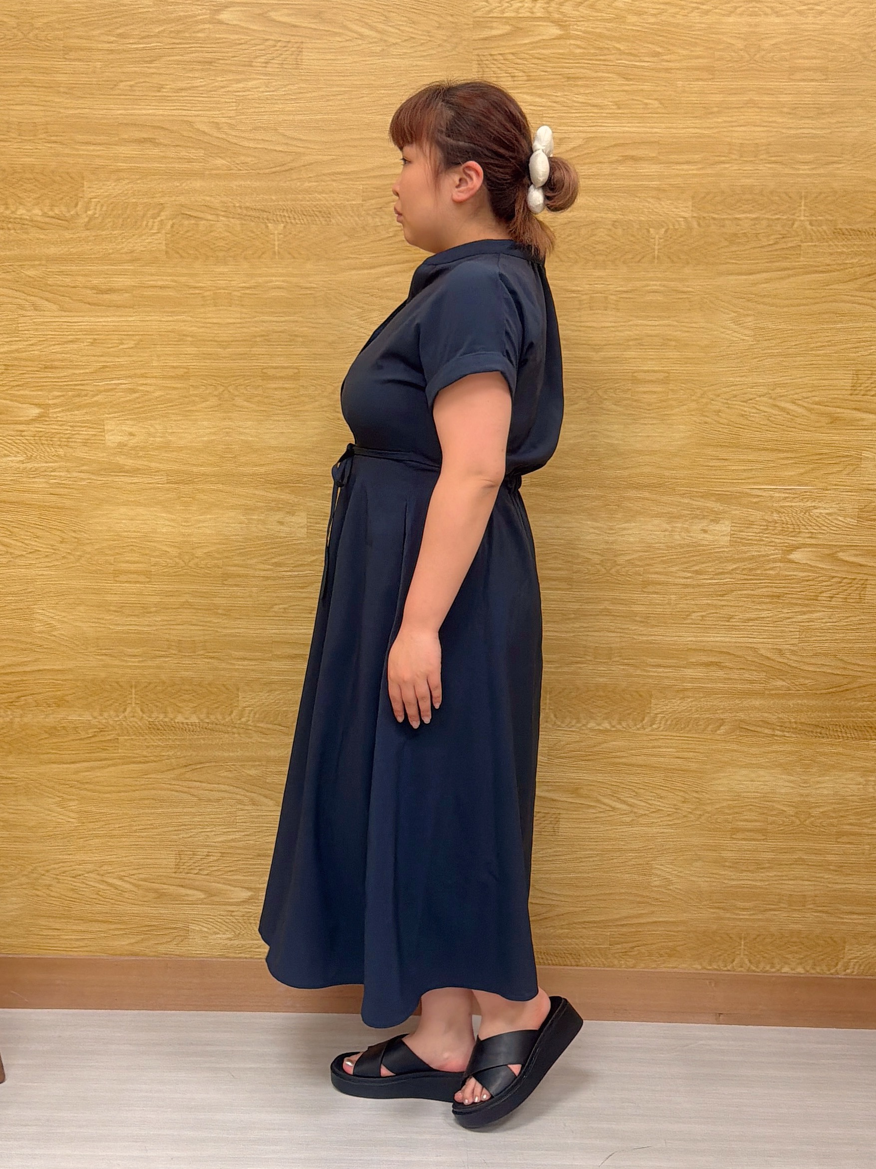 ぁむさんの「SHOO･LA･RUE｜【洗濯機可／洗濯後しわになりにくい】ウエストタックフレンチワンピース」を使ったコーディネート