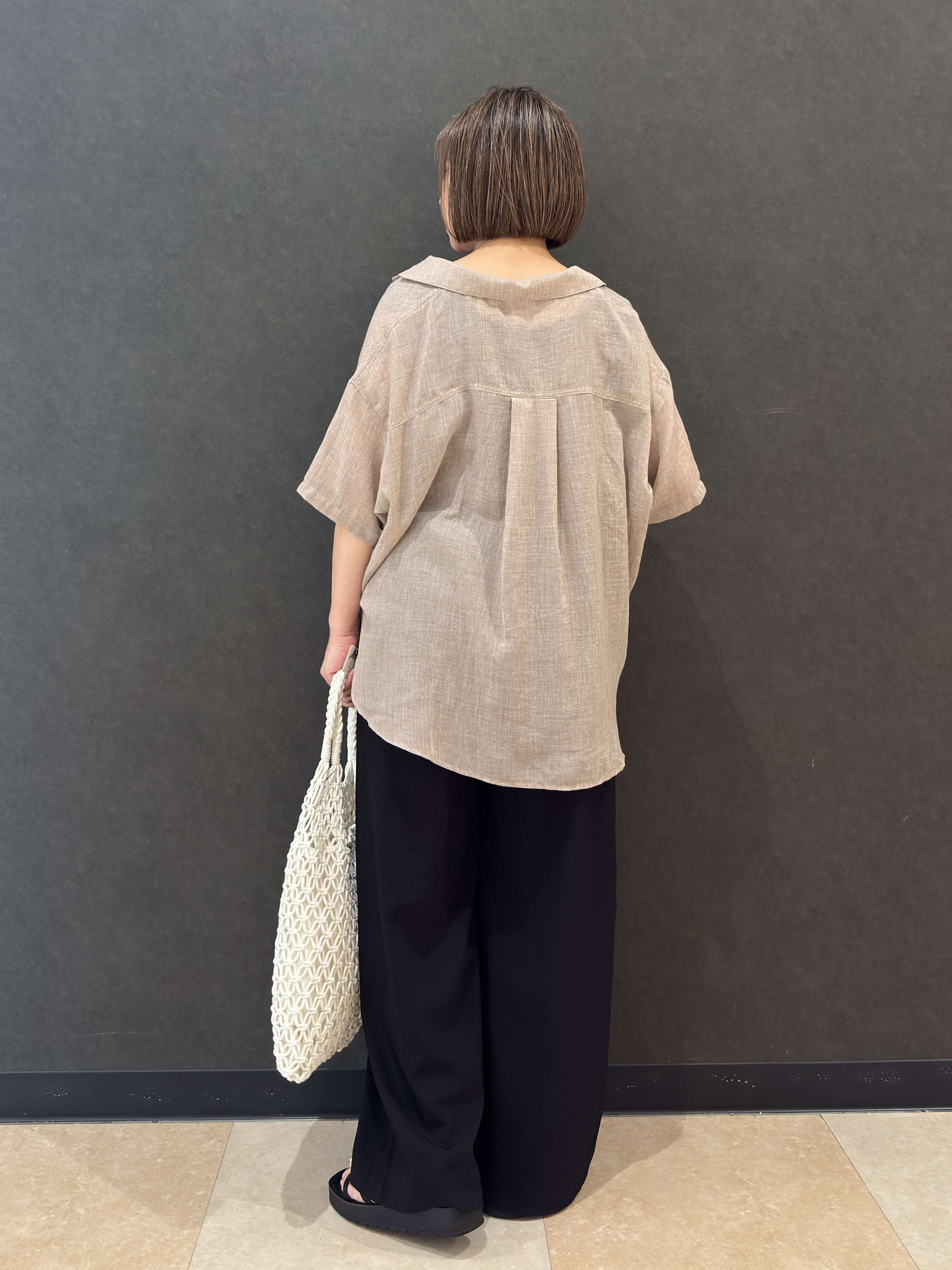 Megさんの「SHOO･LA･RUE｜【S-LL】ナチュラルに決まる 半袖シアーシャツジャケット」を使ったコーディネート