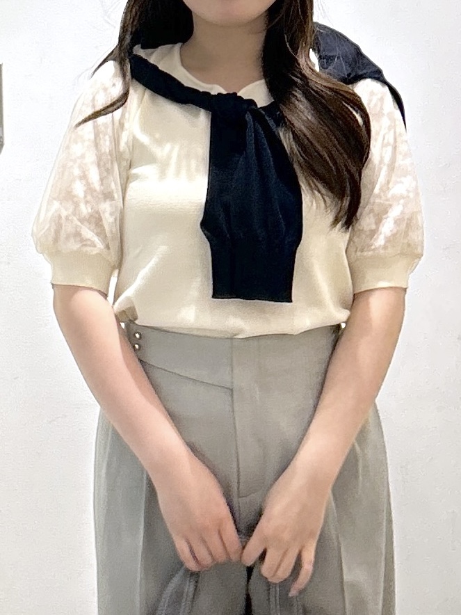 sayaさんの「OPAQUE.CLIP｜【接触冷感】ビジューボタンカーディガン《抗ピリング／洗濯機OK》」を使ったコーディネート