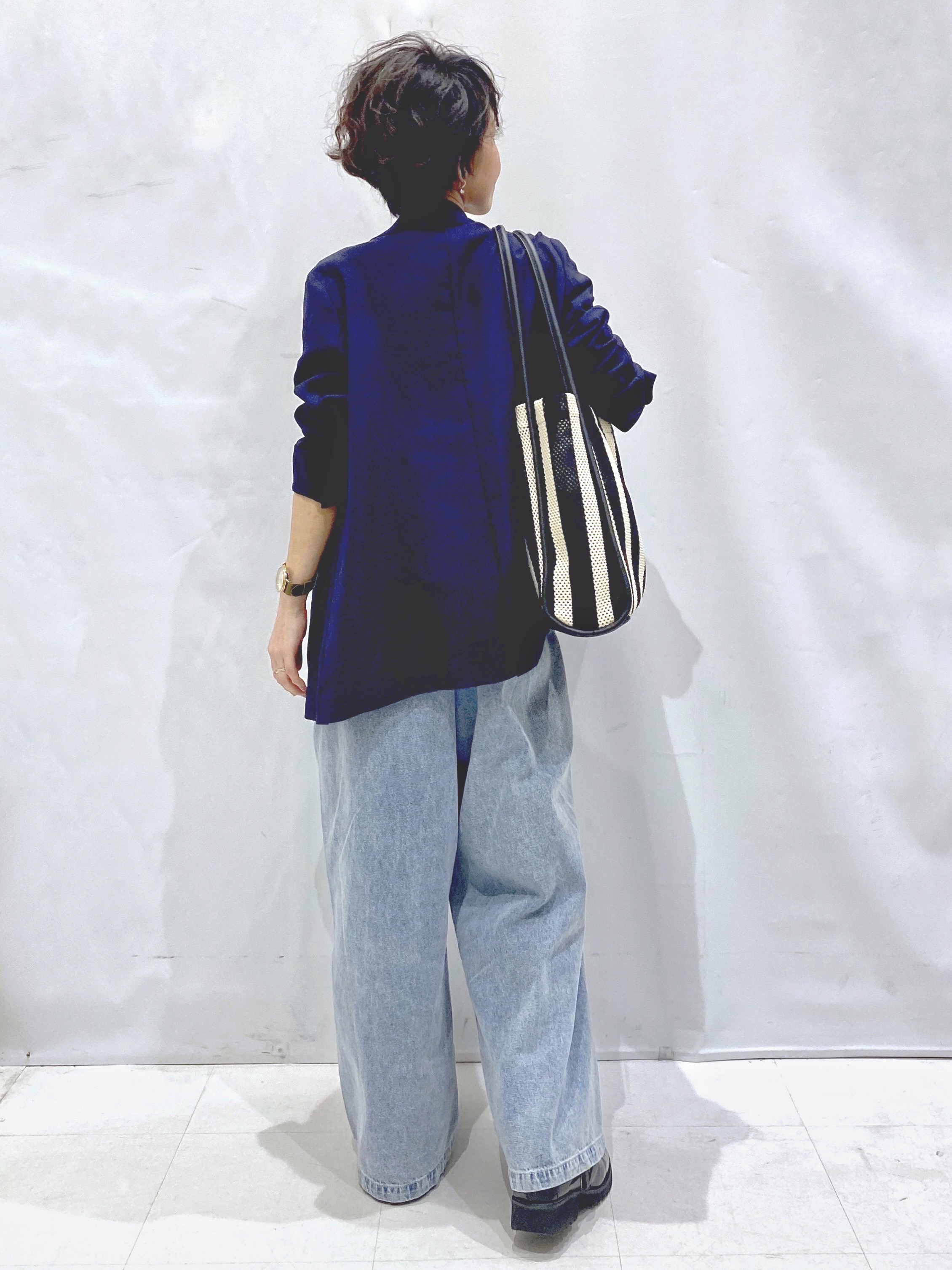 Bonさんの「OPAQUE.CLIP｜【UV／接触冷感】ダブルブレストジャケット《防シワ加工／洗える》」を使ったコーディネート
