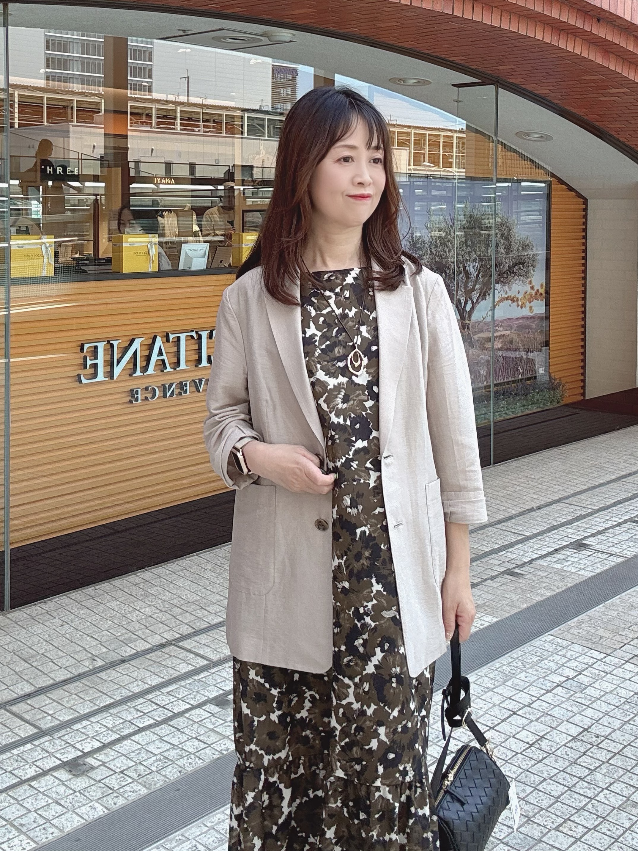 makiさんの「UNTITLED｜【程よいシアー感/洗える】エアリーバイオジャケット」を使ったコーディネート