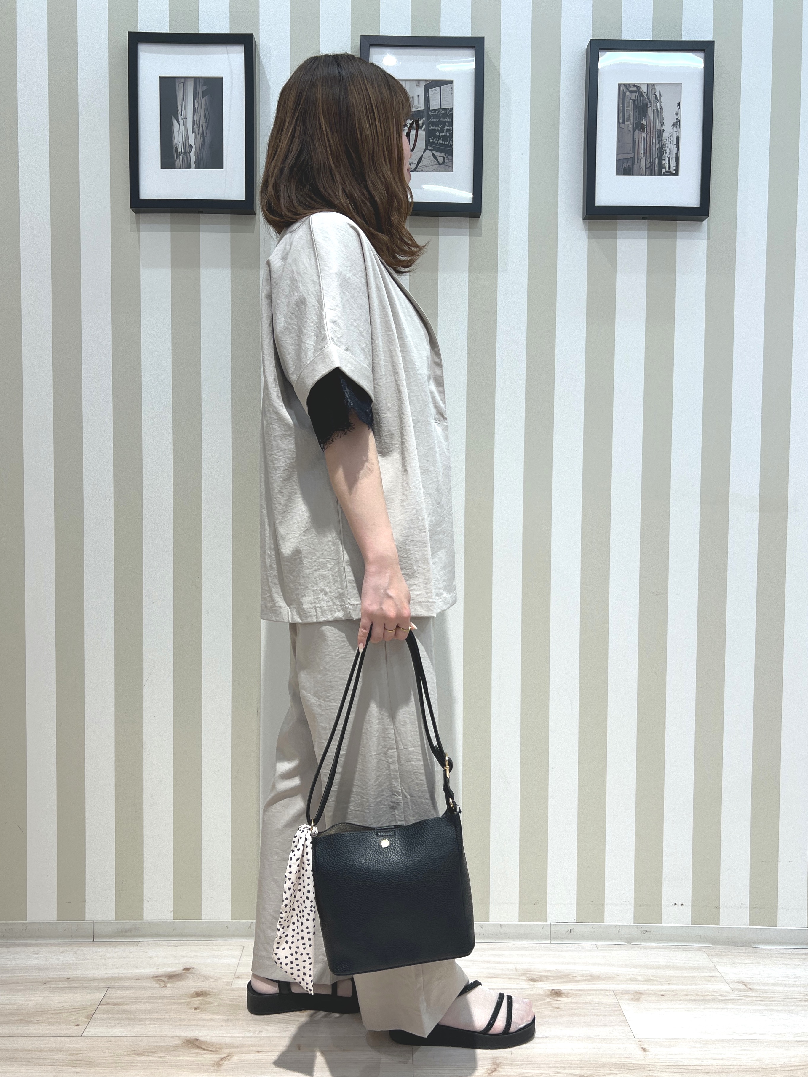 manaさんの「SHOO･LA･RUE｜【高レビュー/洗濯機可/セットアップ可】軽凛(かろりん) ひんやり半袖ジャケット」を使ったコーディネート