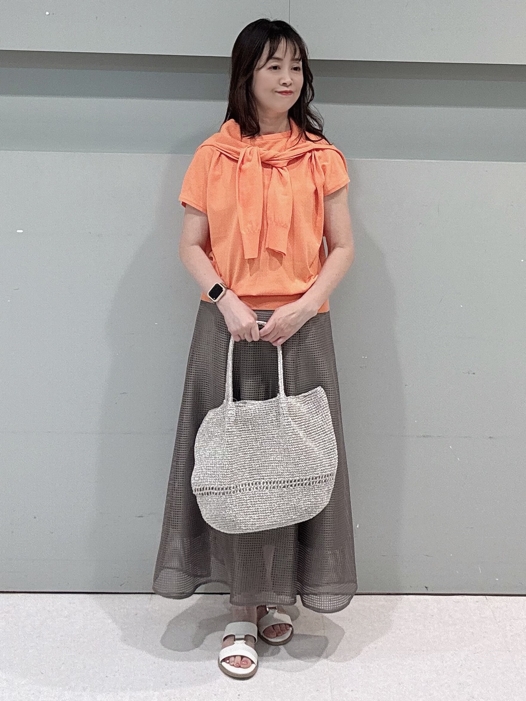 makiさんの「UNTITLED｜【9色展開/アンサンブル可】コットンクルーネックカーディガン」を使ったコーディネート