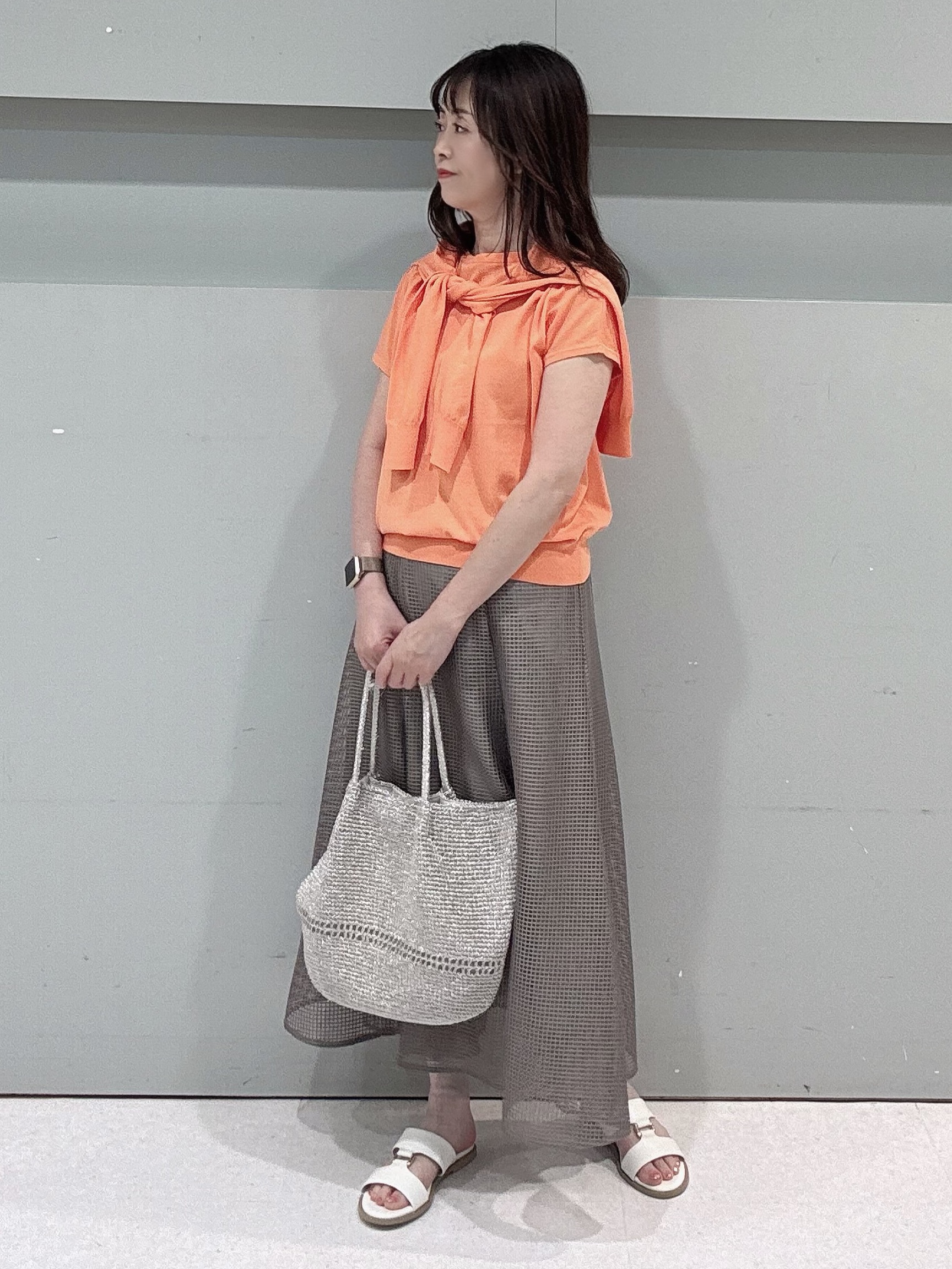 makiさんの「UNTITLED｜【9色展開/アンサンブル可】コットンクルーネックカーディガン」を使ったコーディネート