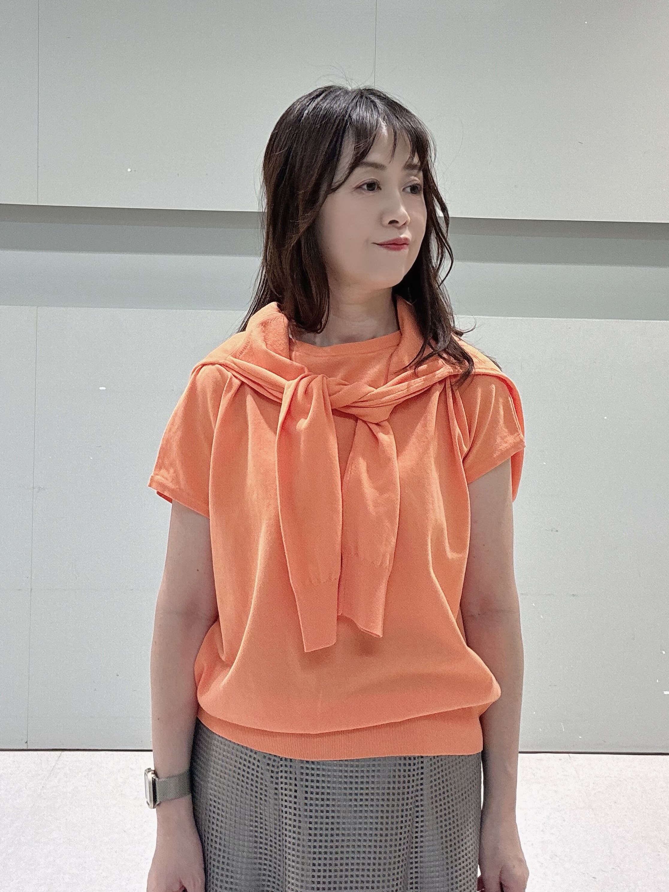 makiさんの「UNTITLED｜【9色展開/アンサンブル可】コットンクルーネックカーディガン」を使ったコーディネート