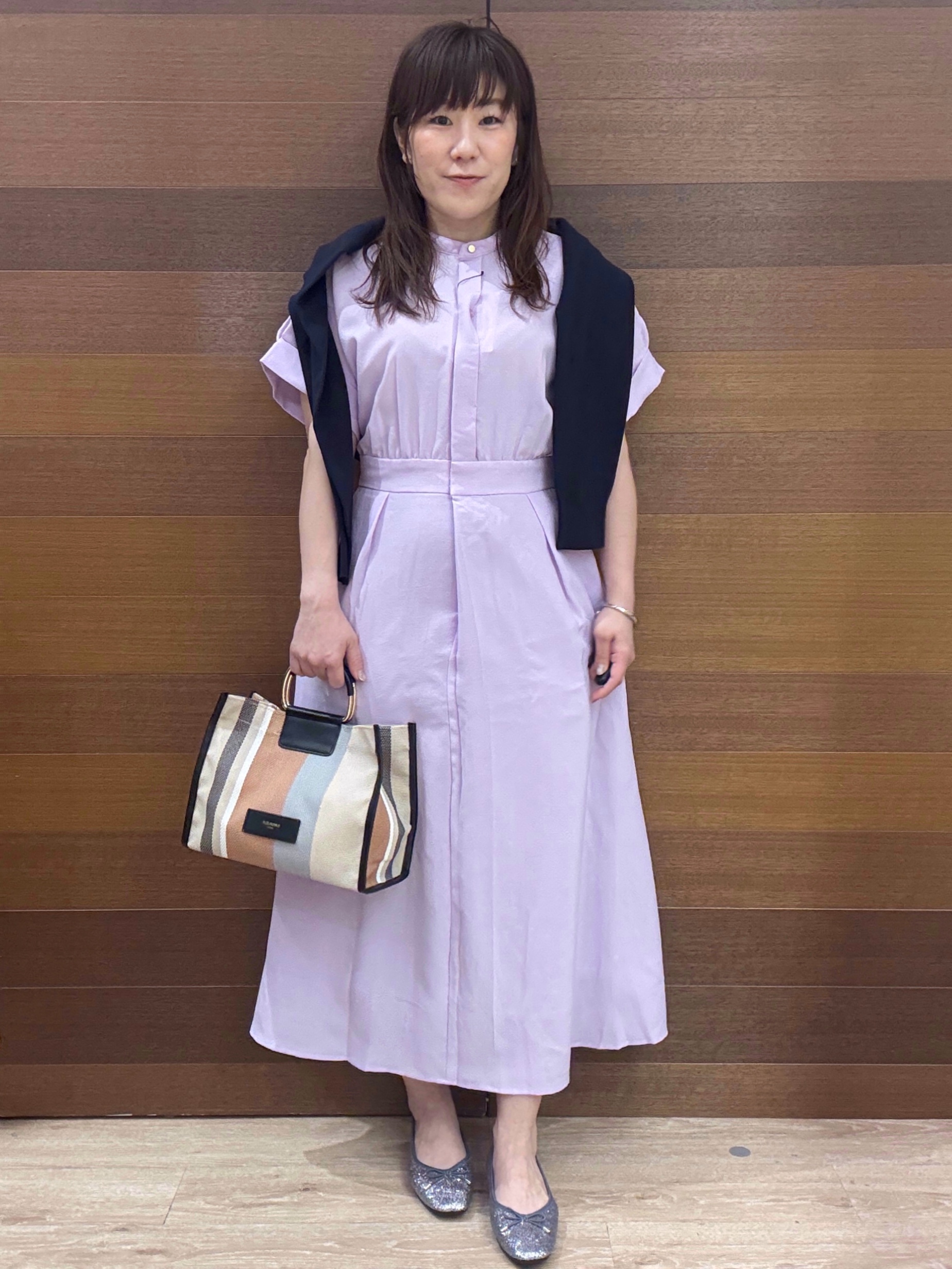 maichiさんの「OPAQUE.CLIP｜【接触冷感／吸水速乾】リネンライク シャツワンピース《洗濯機OK》」を使ったコーディネート