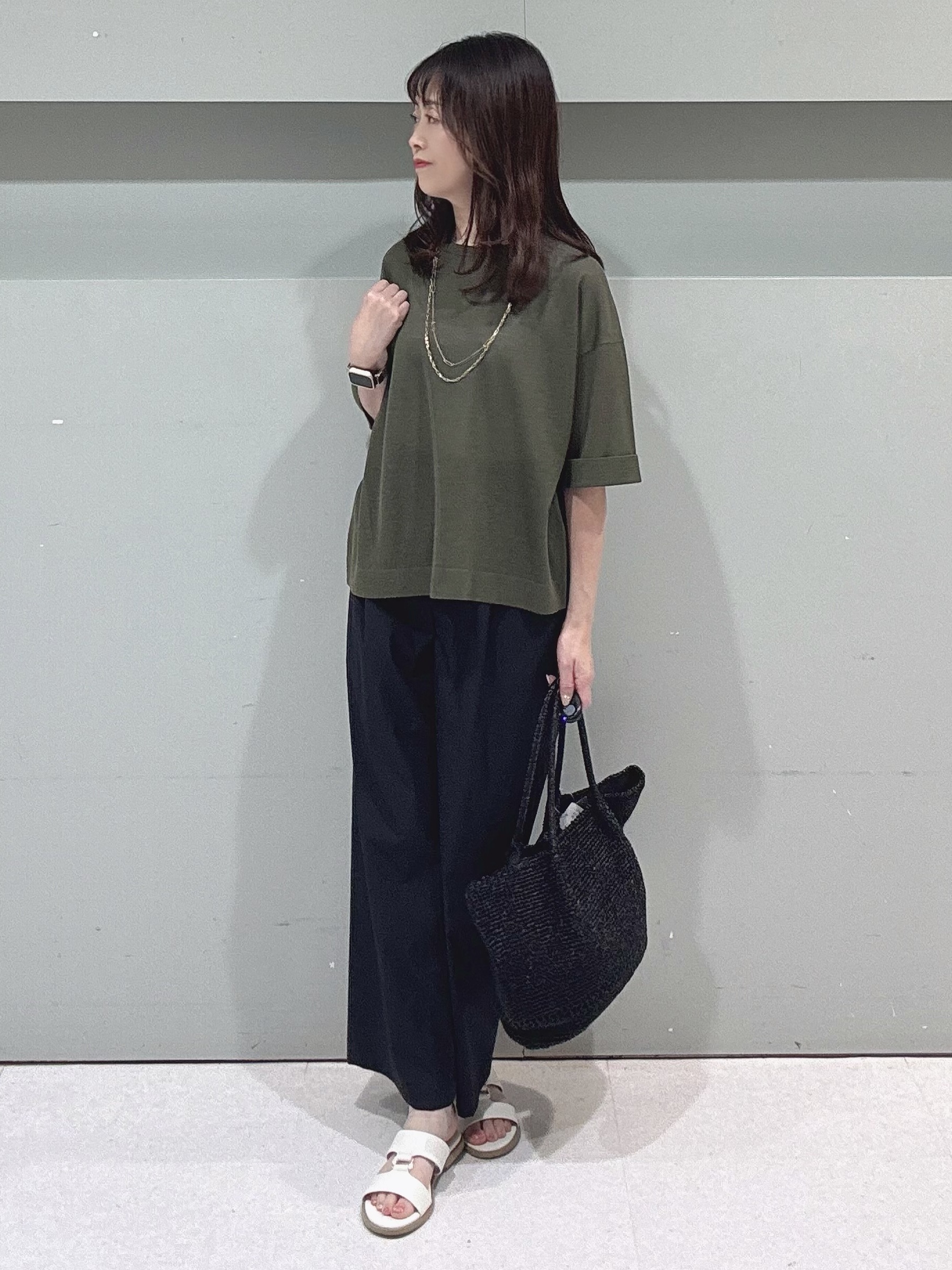 makiさんの「UNTITLED｜【アンサンブル可/Tシャツ風/ゆったり】リラックスニットトップス」を使ったコーディネート