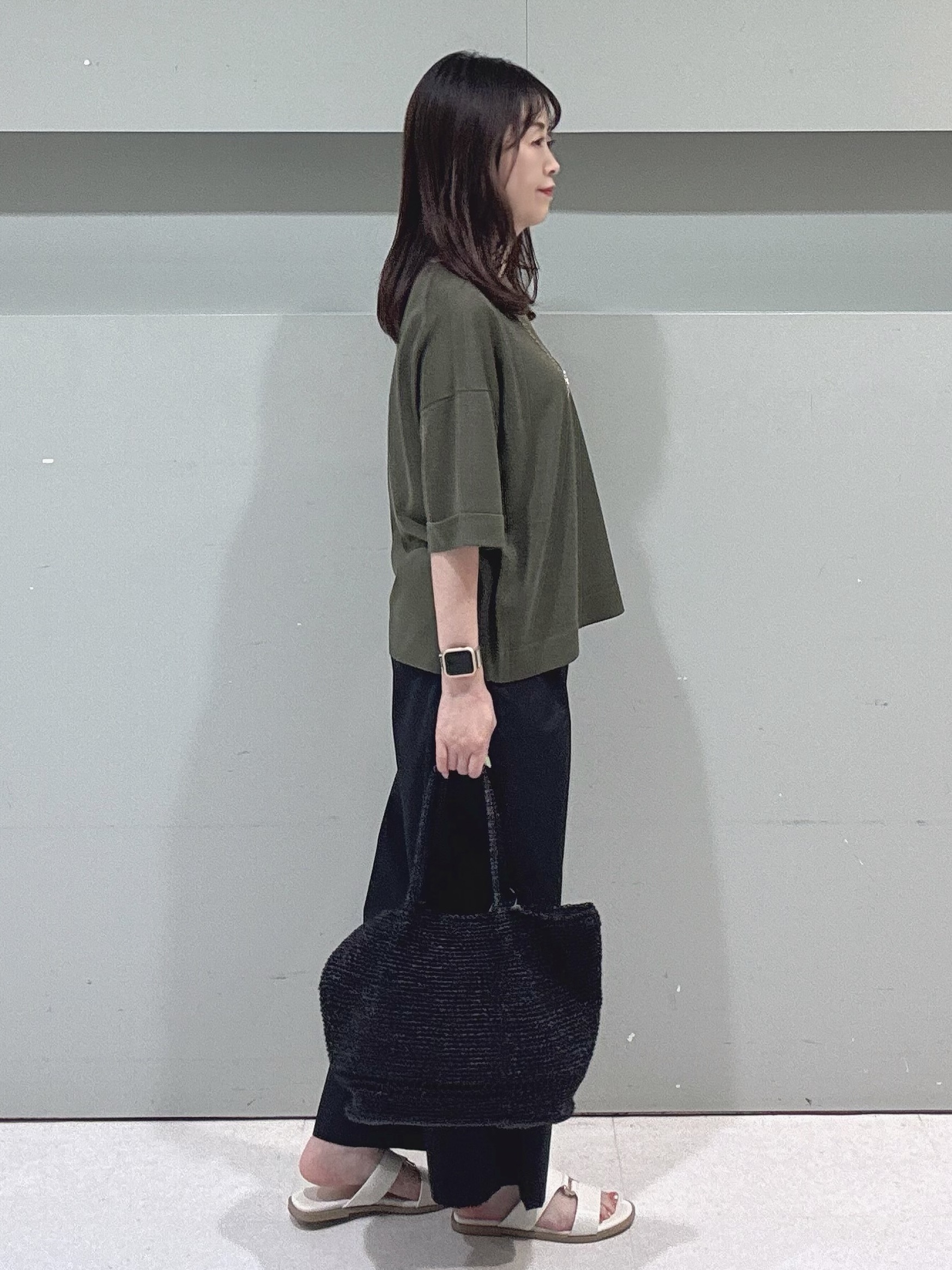 makiさんの「UNTITLED｜【アンサンブル可/Tシャツ風/ゆったり】リラックスニットトップス」を使ったコーディネート
