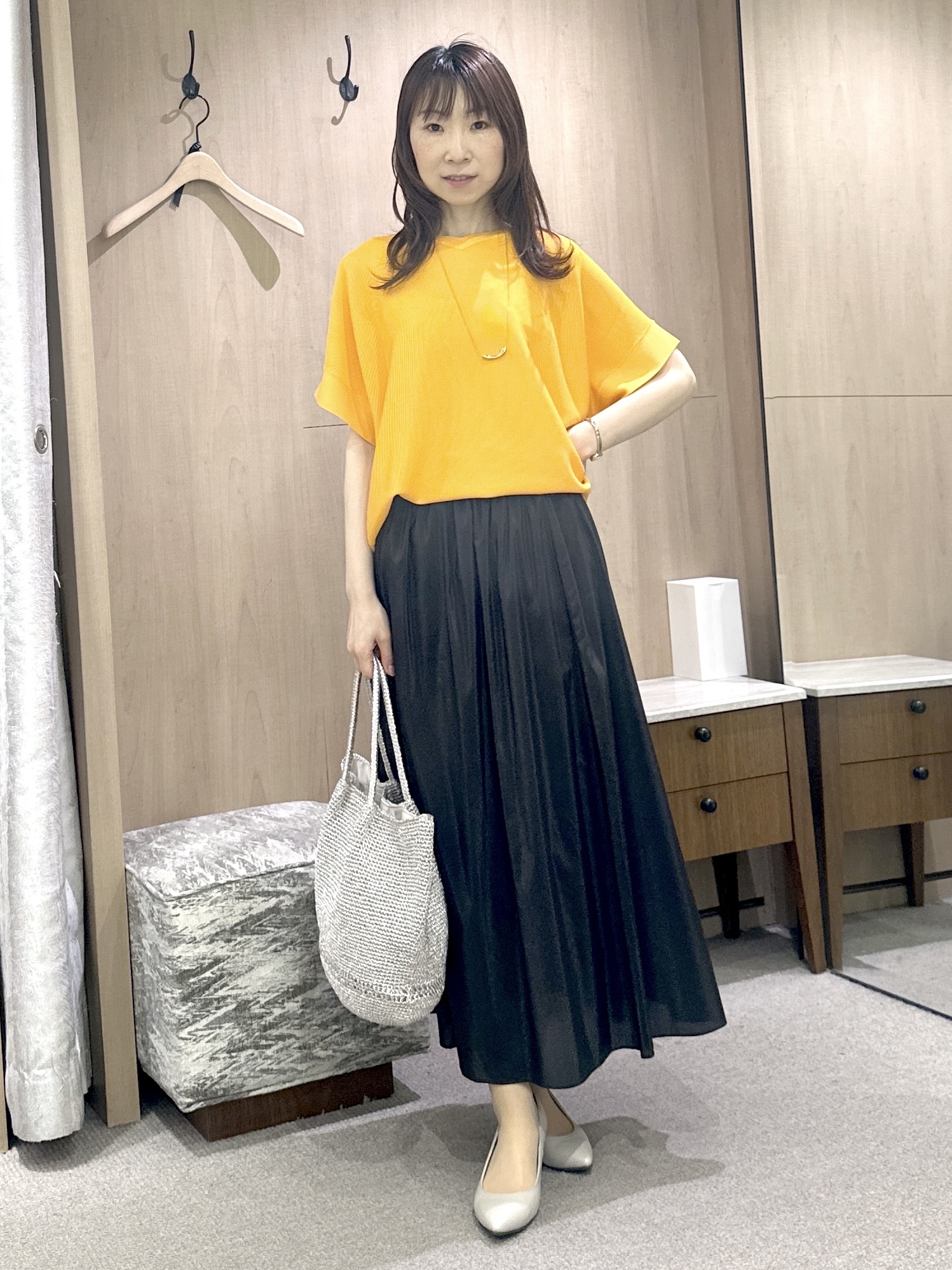 Miwaさんの「UNTITLED｜【アンサンブル可/シアー】リネンエステルカーディガン」を使ったコーディネート
