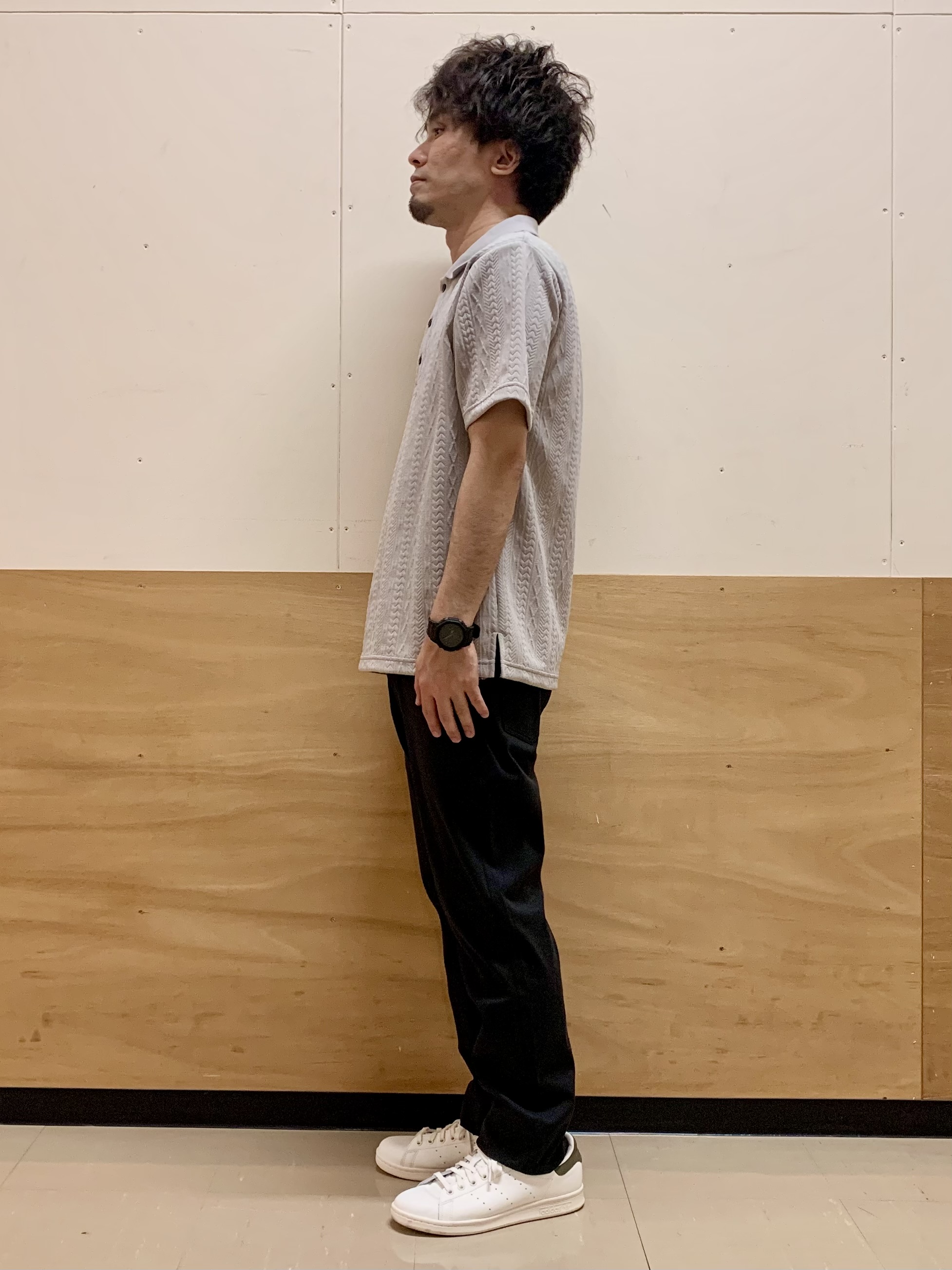 MATUさんの「THE SHOP TK｜【シンプルすぎない大人の表情】ケーブルフクレポロシャツ 吸水速乾/UVケア/洗濯機OK」を使ったコーディネート