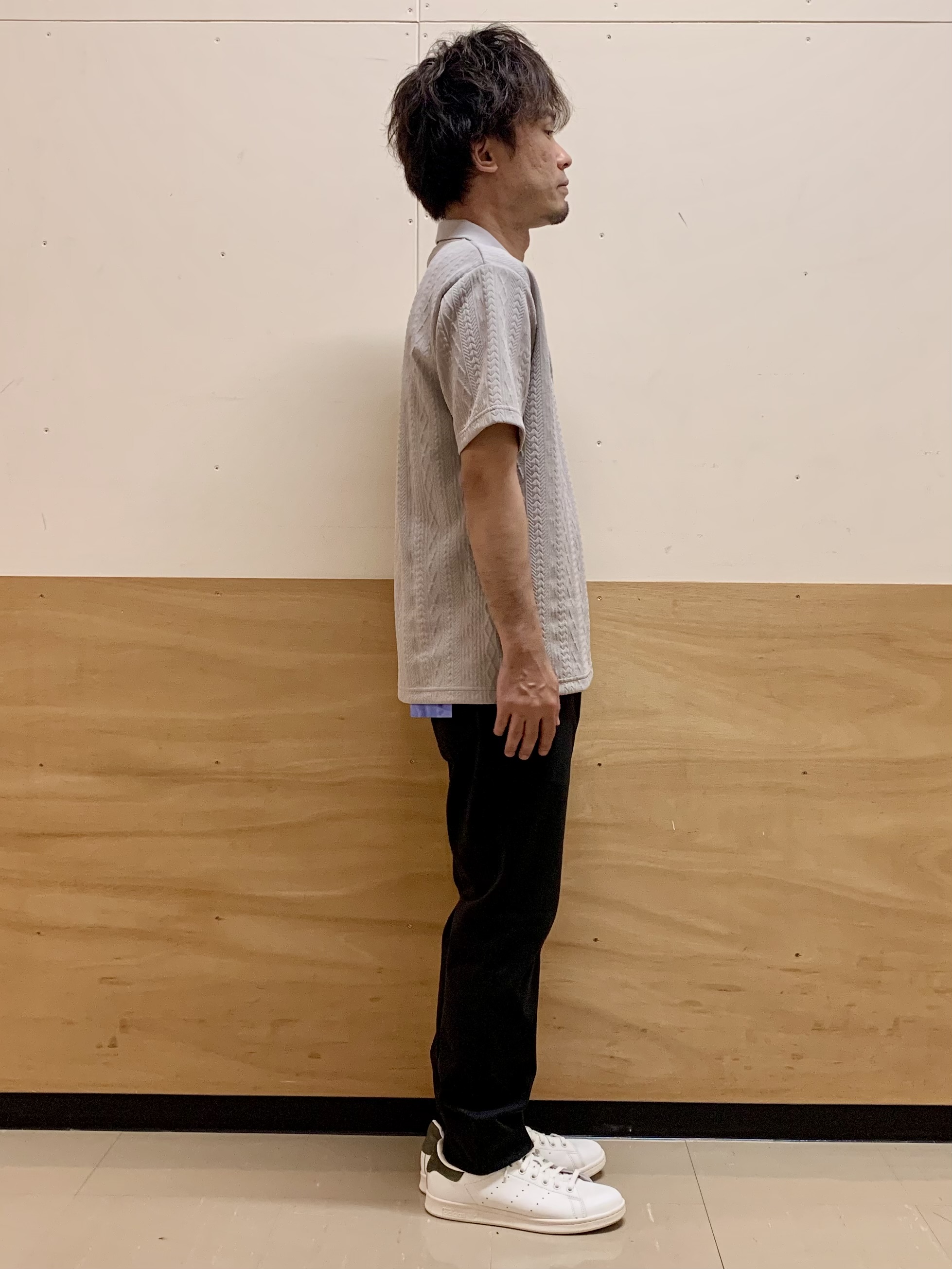 MATUさんの「THE SHOP TK｜【シンプルすぎない大人の表情】ケーブルフクレポロシャツ 吸水速乾/UVケア/洗濯機OK」を使ったコーディネート
