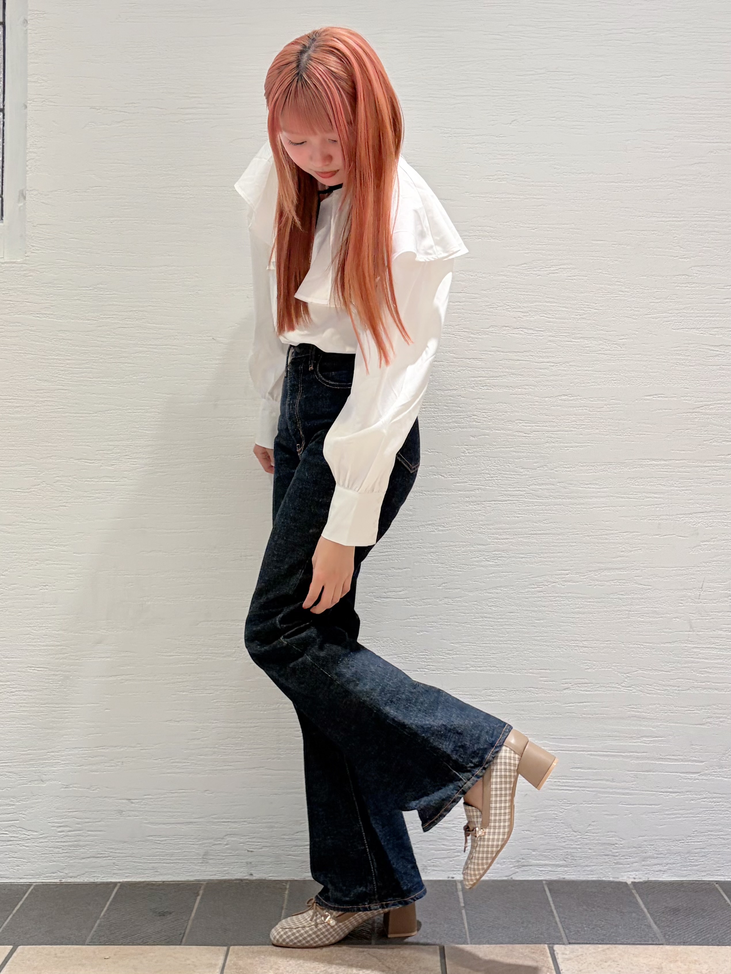 suzuhaさんの「ESPERANZA｜ビジュー付リボンローファー」を使ったコーディネート