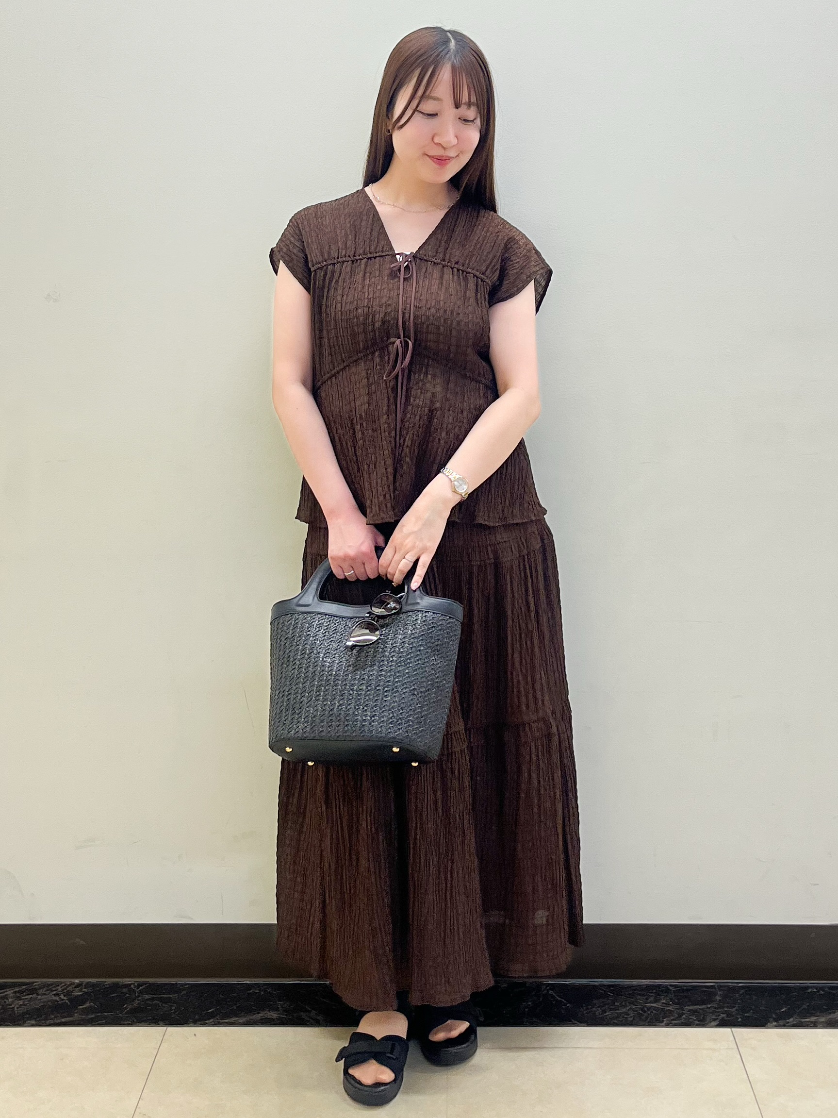 mikikoさんの「Reflect｜【セットアップ可】ティアードデザインブブラウス」を使ったコーディネート