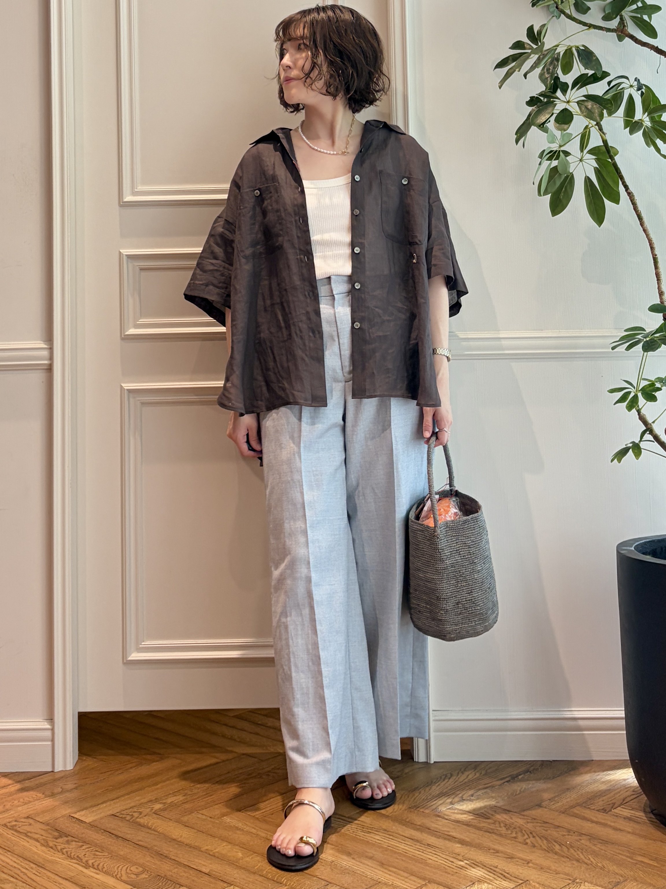 nakaoさんの「DRESSTERIOR｜ピュアラミー シャツ」を使ったコーディネート