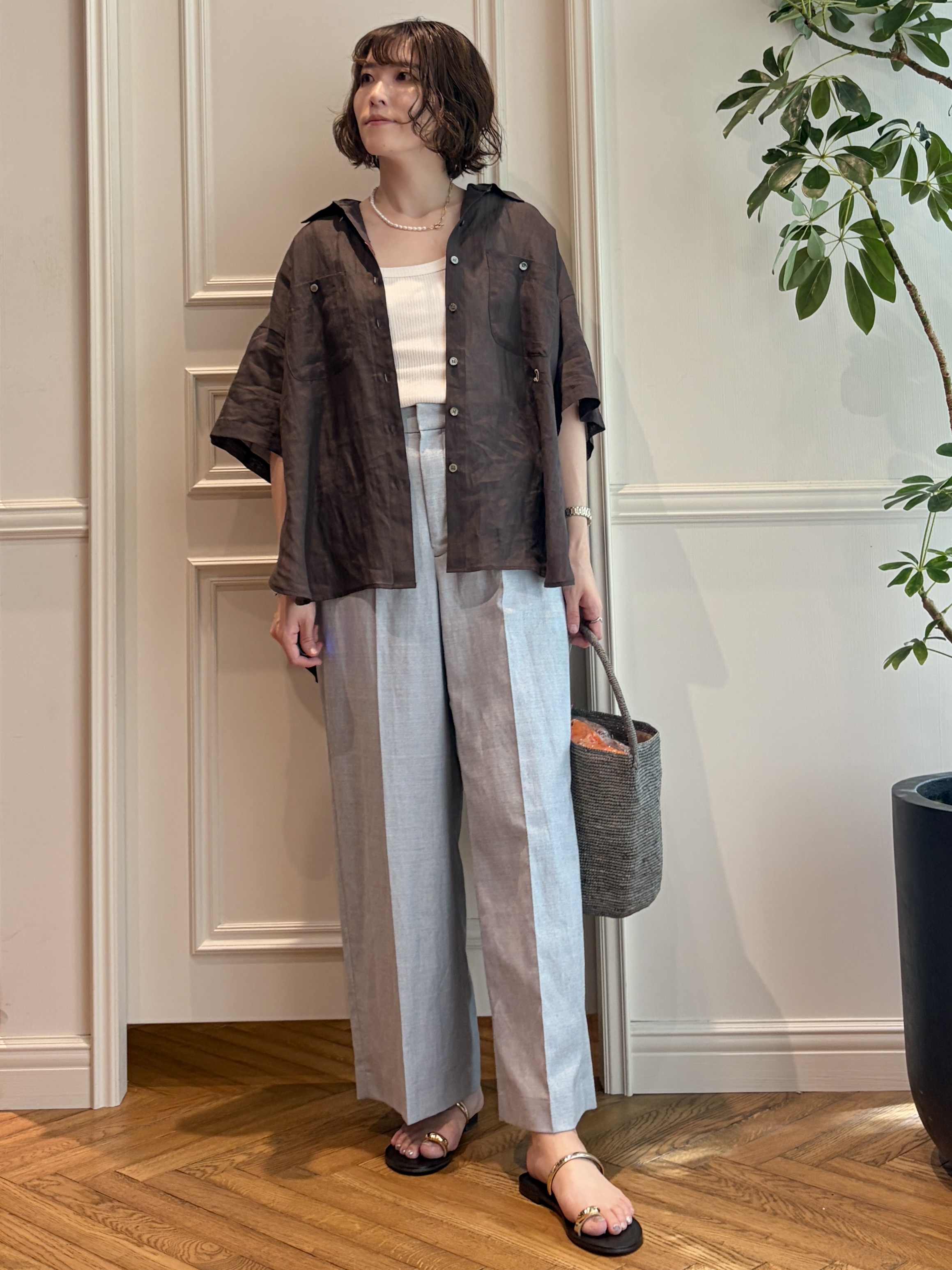 nakaoさんの「DRESSTERIOR｜ピュアラミー シャツ」を使ったコーディネート