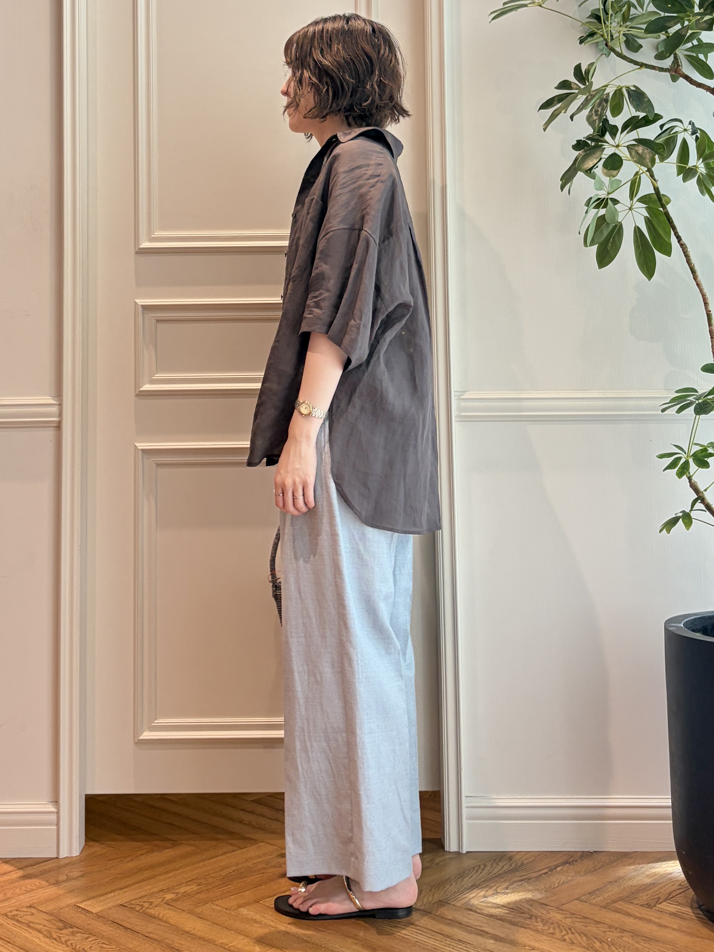 nakaoさんの「DRESSTERIOR｜ピュアラミー シャツ」を使ったコーディネート