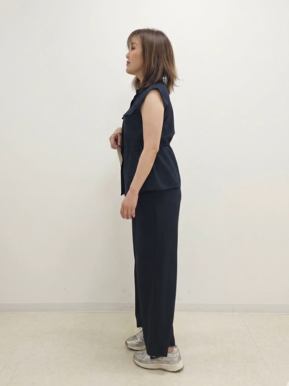S.xuliさんの「Reflect｜リネンライクスタンドネックジレ」を使ったコーディネート