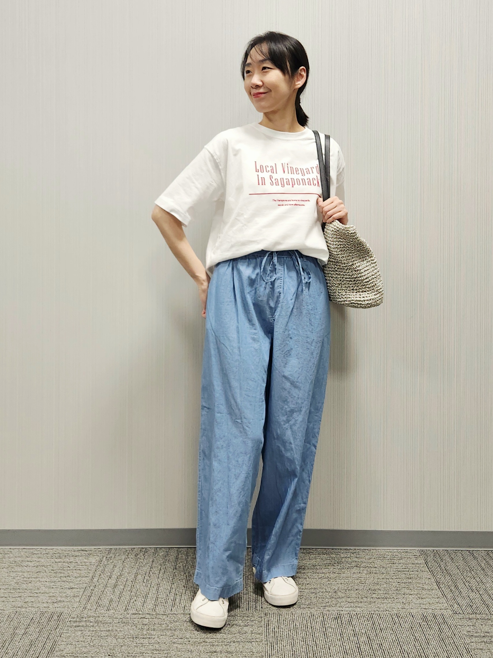 naraさんの「Dessin｜【セットアップ可/洗える】2オンスシアーデニムシャツ」を使ったコーディネート