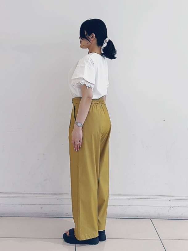 チョコさんの「grove｜【二の腕カバー、UV/ひんやり】涼しく華やかに、レースレイヤードスリーブTシャツ」を使ったコーディネート