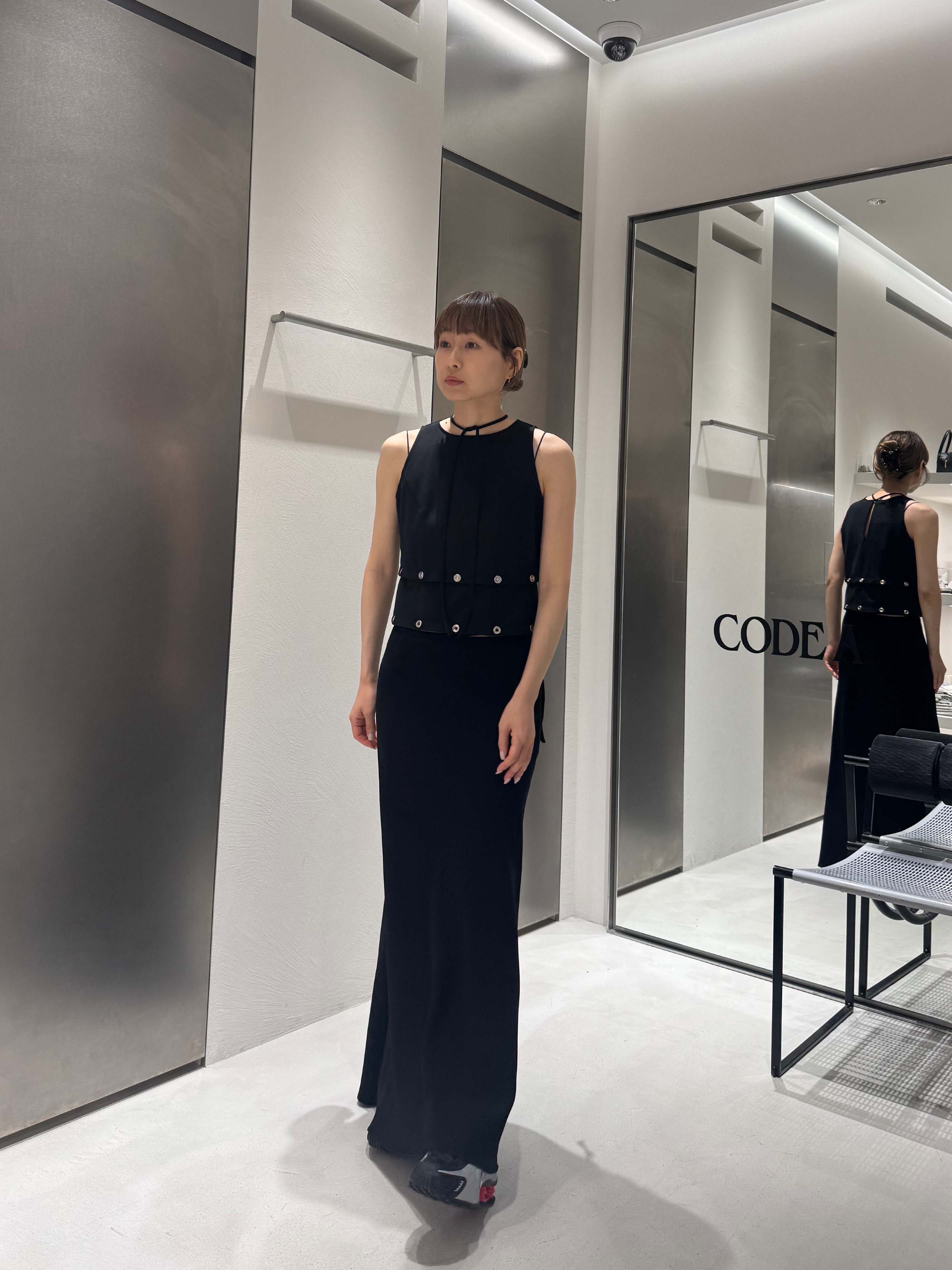 designer yukaさんの「CODE A｜modular split dress」を使ったコーディネート