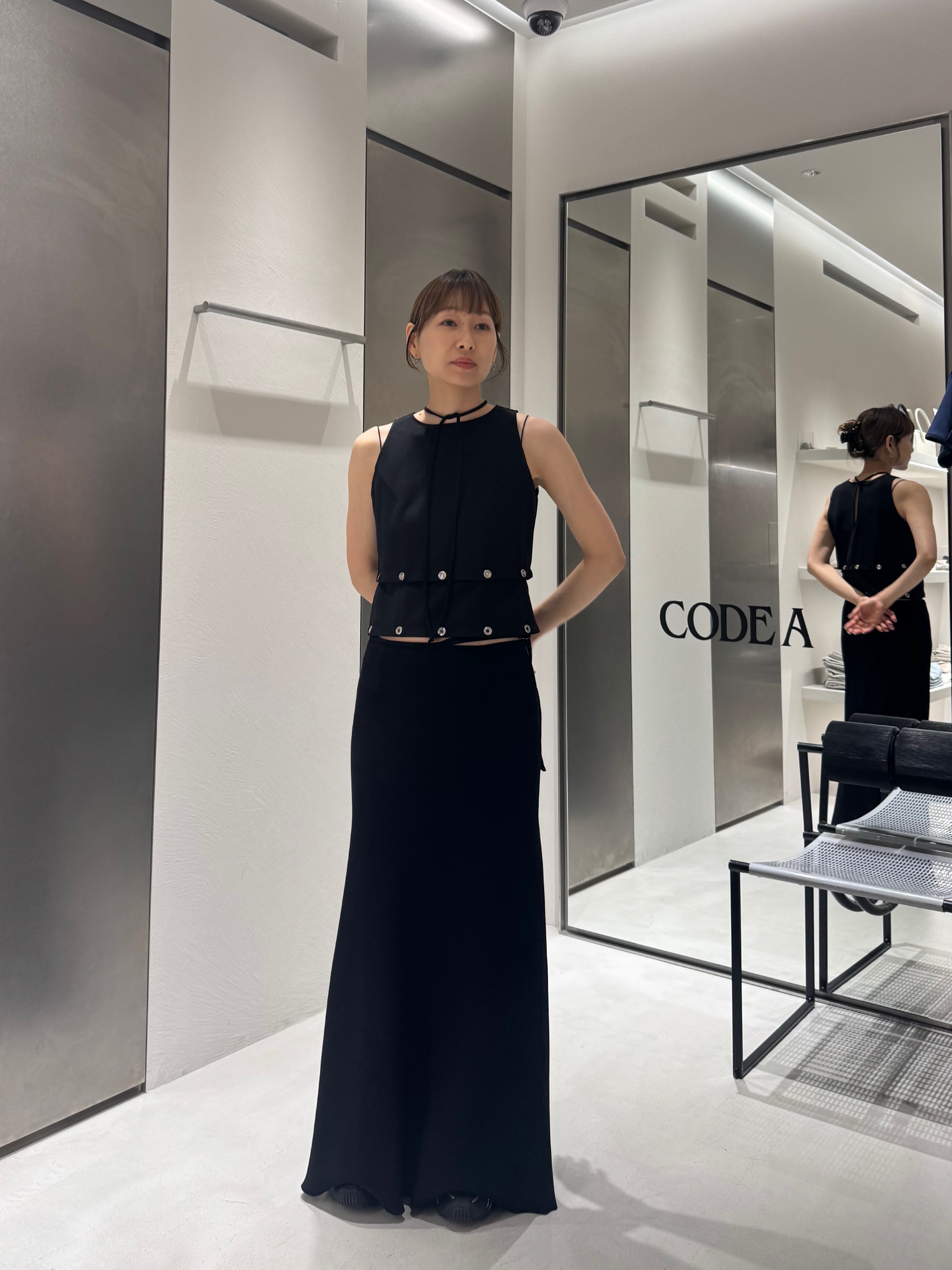 designer yukaさんの「CODE A｜modular split dress」を使ったコーディネート