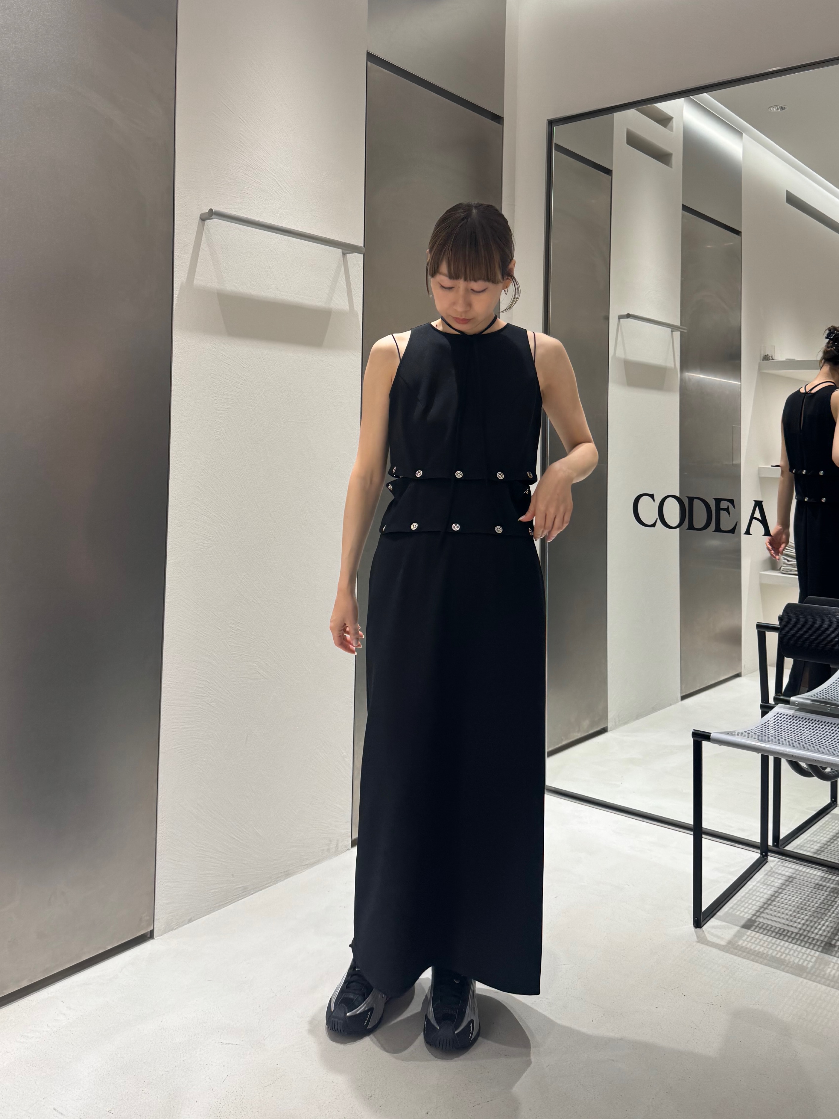designer yukaさんの「CODE A｜modular split dress」を使ったコーディネート