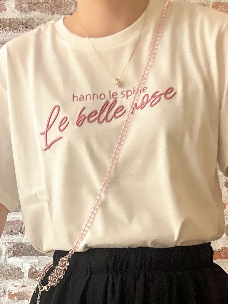 しばさんの「THE SHOP TK｜【ひんやりさらさら】ロゴアソートクルーネックTシャツ」を使ったコーディネート