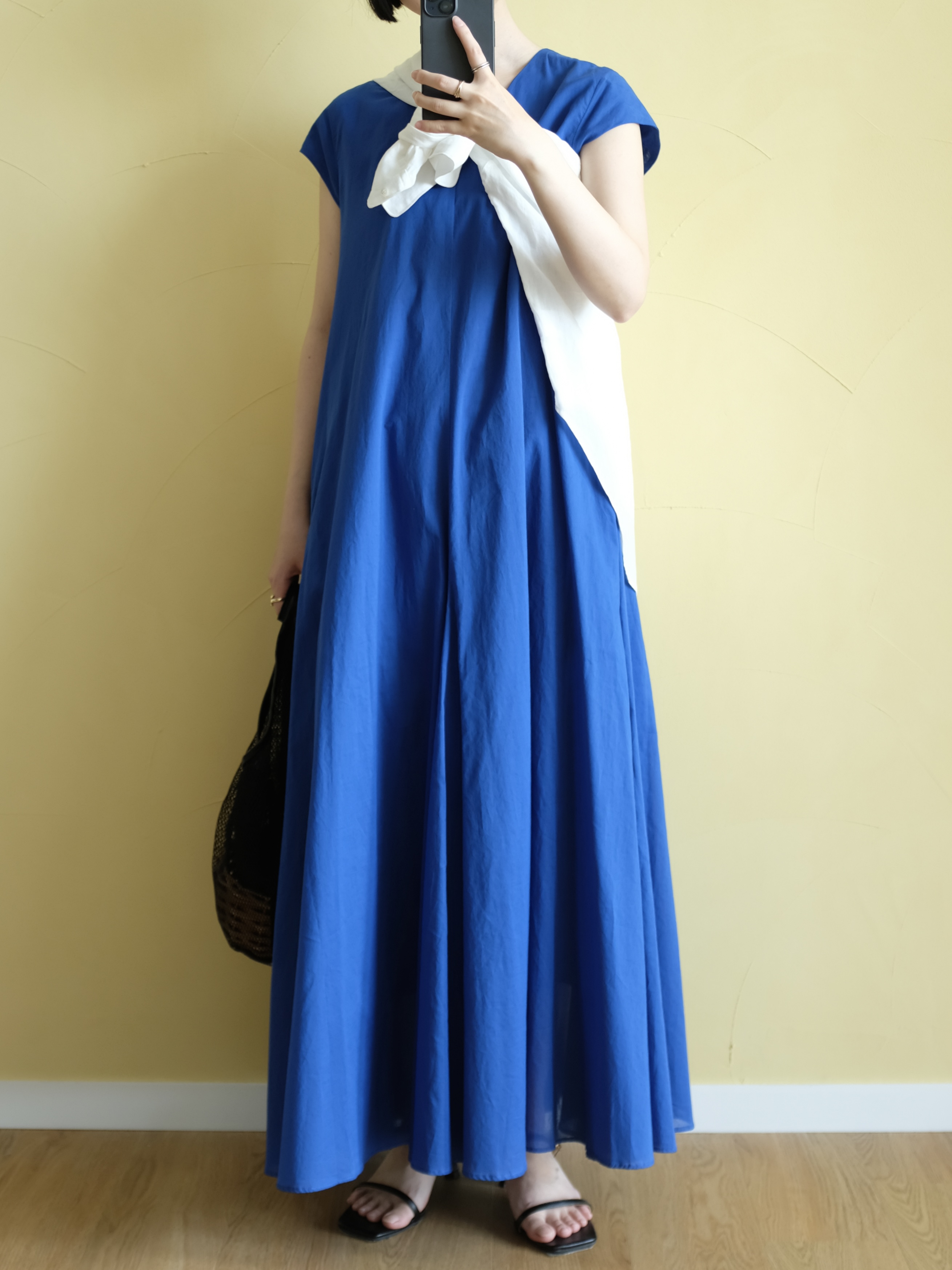 Kishimotoさんの「DRESSTERIOR｜【きれいめ/ウォッシャブル】コットンローンフレンチスリーブワンピ」を使ったコーディネート