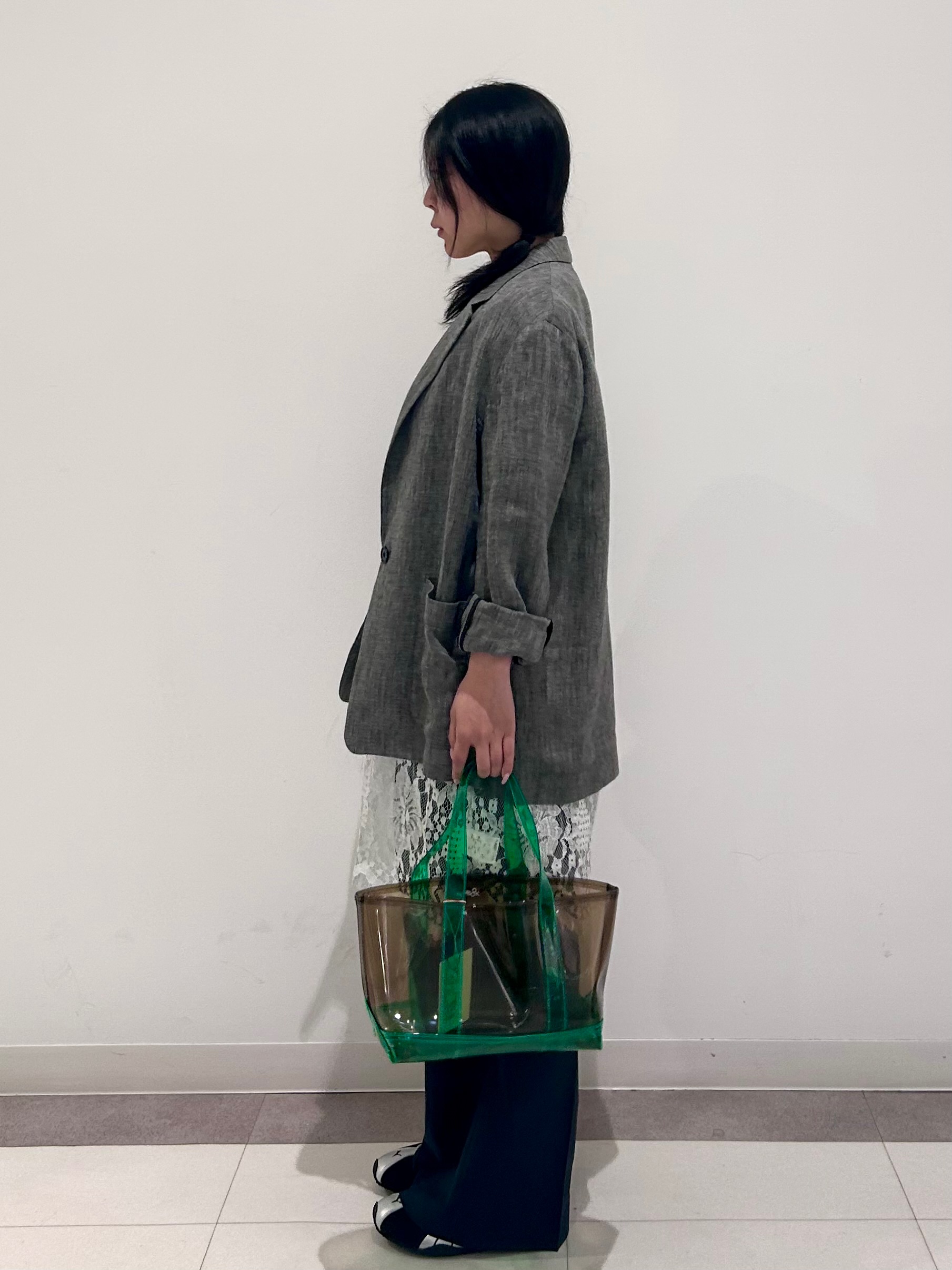とりみさんの「DRESSTERIOR｜ウォッシャブルリネン ライトジャケット」を使ったコーディネート