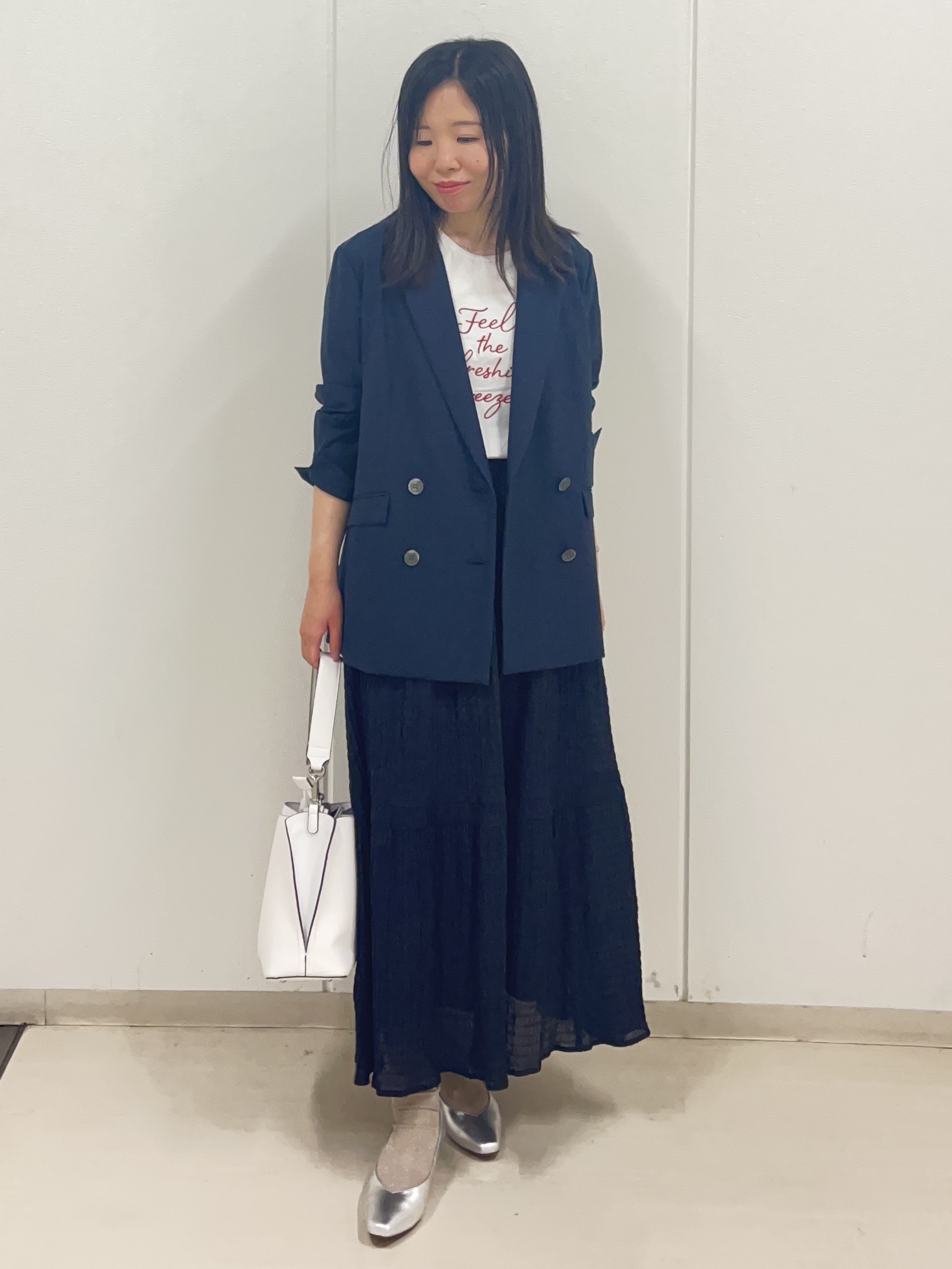 Rihoさんの「Reflect｜コットンリネンテーラードジャケット」を使ったコーディネート