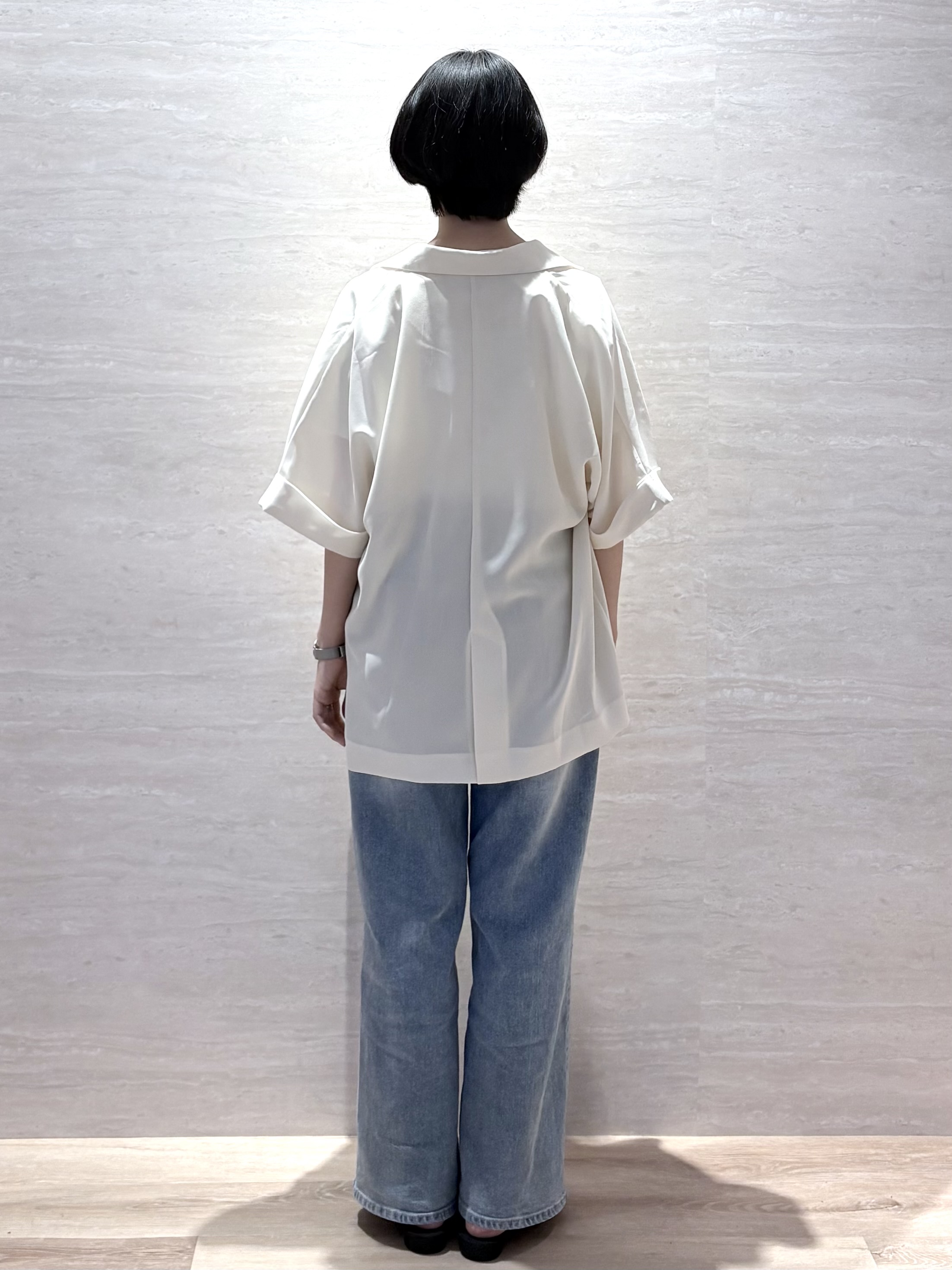 JIMAさんの「OPAQUE.CLIP｜【接触冷感／吸水速乾／防シワ】リネンライクテーラードジャケット《洗濯機OK》」を使ったコーディネート
