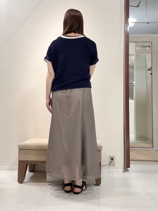 YUIさんの「UNTITLED｜【11色展開/体型カバー】前後2WAYフレンチスリーブニット」を使ったコーディネート