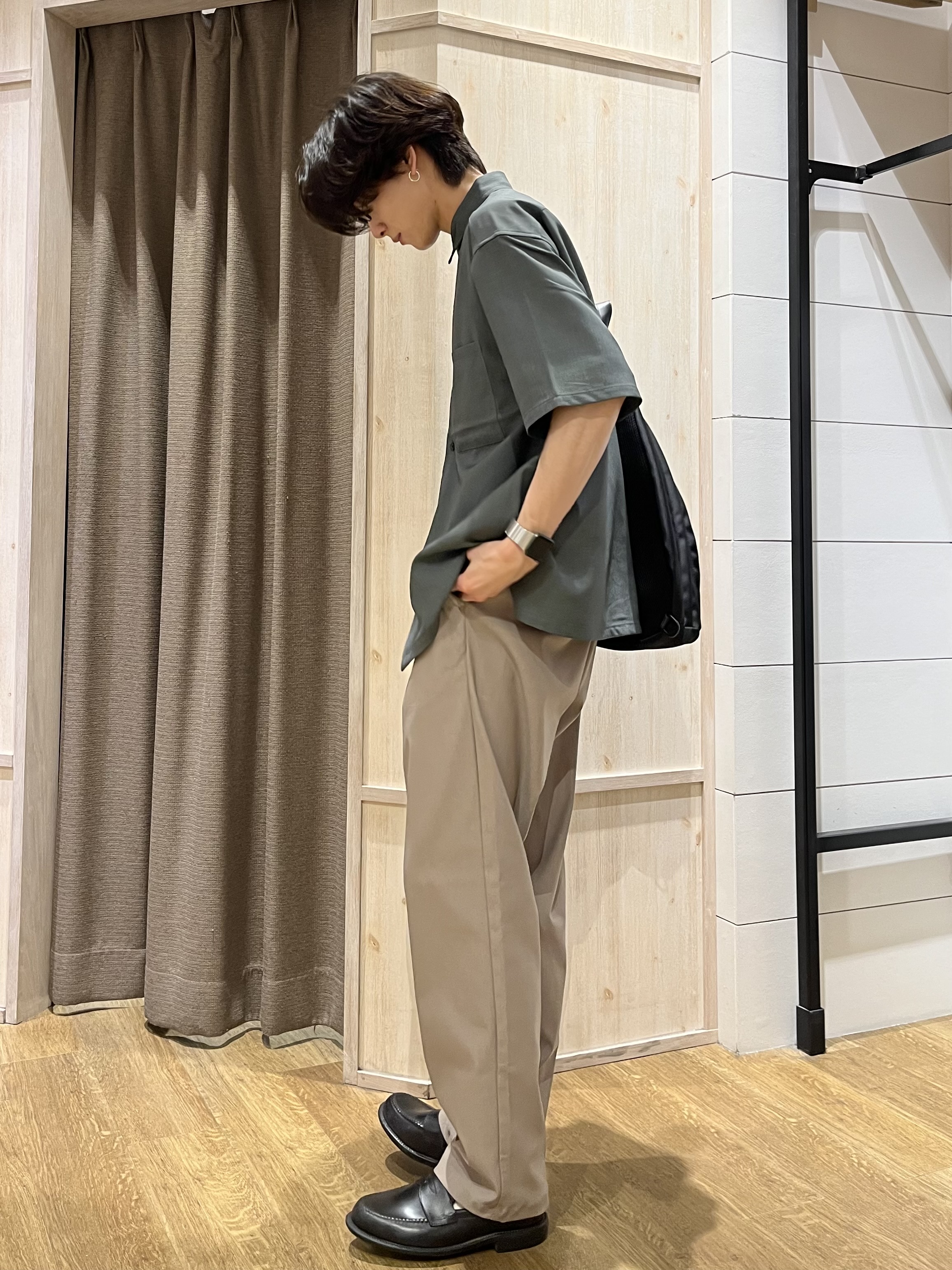 motoさんの「THE SHOP TK｜LITE TEX ダブルフラップ半袖シャツ 接触冷感/吸水速乾/UVカット/アンチピリング/イージー」を使ったコーディネート