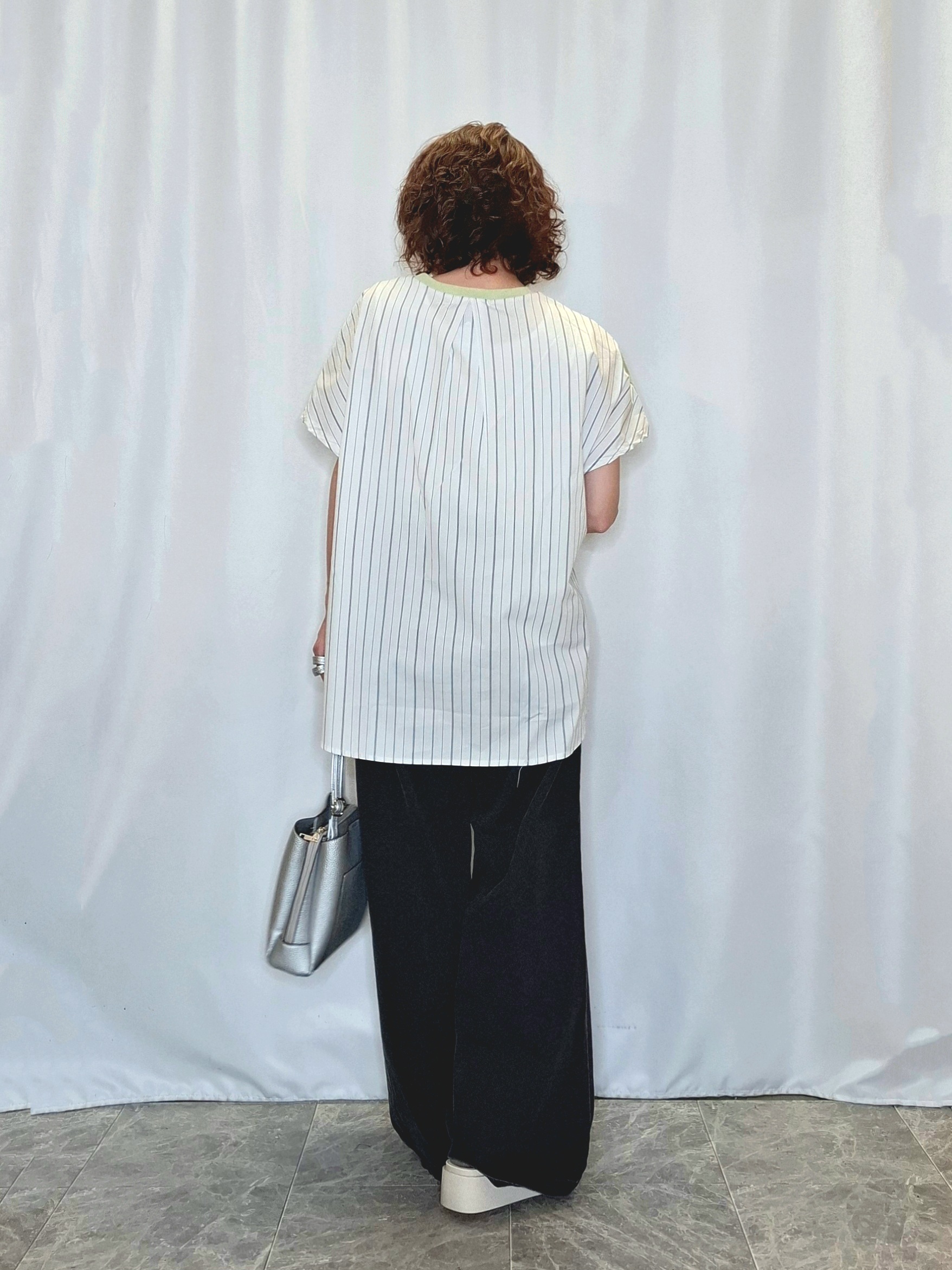 ぬーさんの「SHOO･LA･RUE｜【S-LL/洗濯機可】1枚でこなれ見え 配色シアーカーディガン」を使ったコーディネート