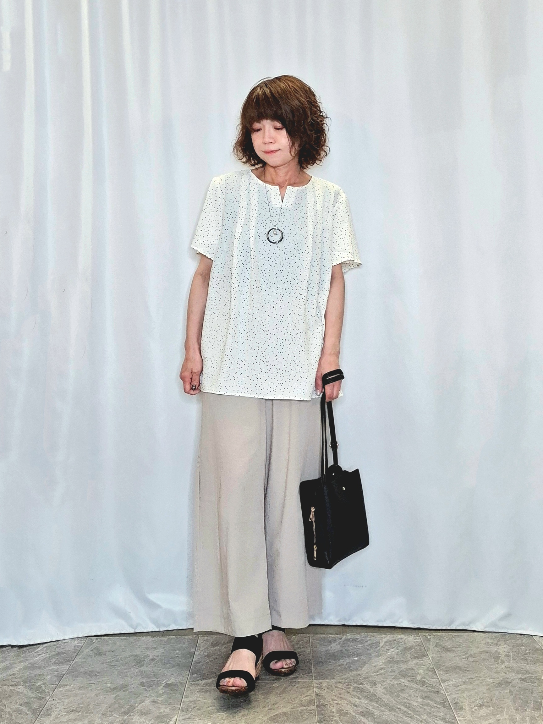 ぬーさんの「SHOO･LA･RUE｜【高レビュー/洗濯機可/セットアップ可】軽凛(かろりん) ひんやり半袖ジャケット」を使ったコーディネート