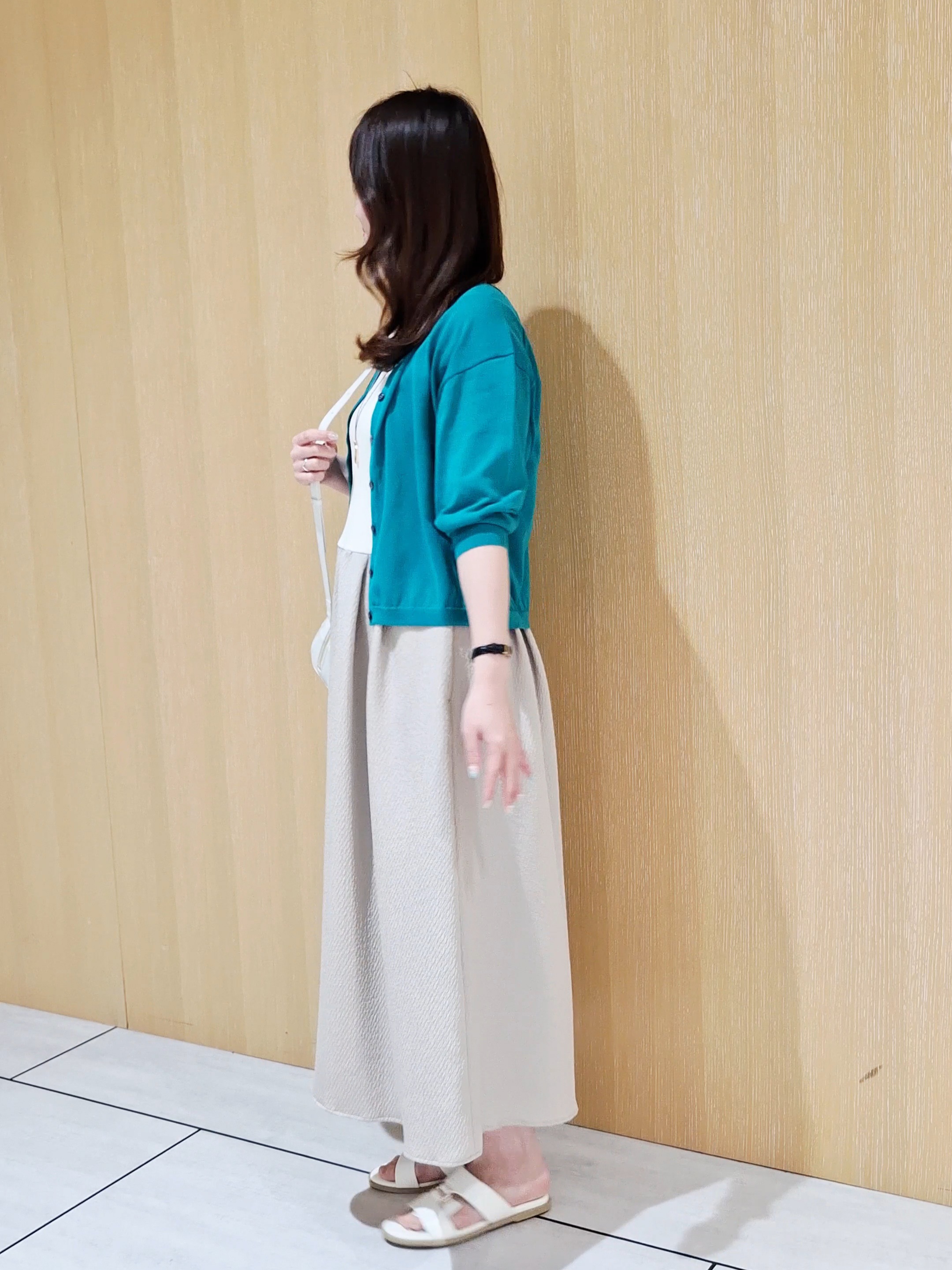 YuKaRiさんの「UNTITLED｜【一枚でサマ見え】ニットドッキングジャガードワンピース」を使ったコーディネート