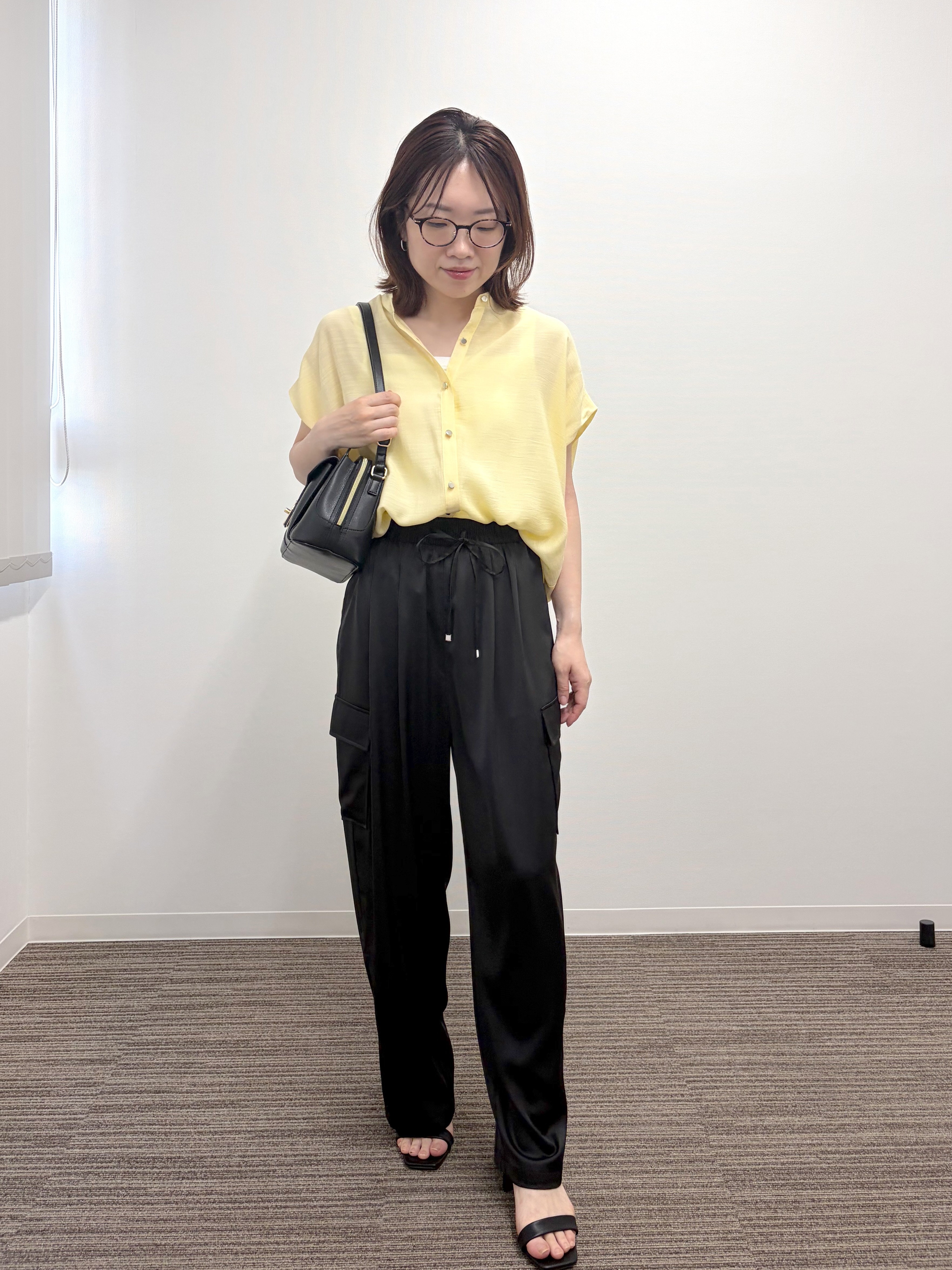 saoriさんの「【接触冷感】スラブショルダータックブラウス」を使ったコーディネート