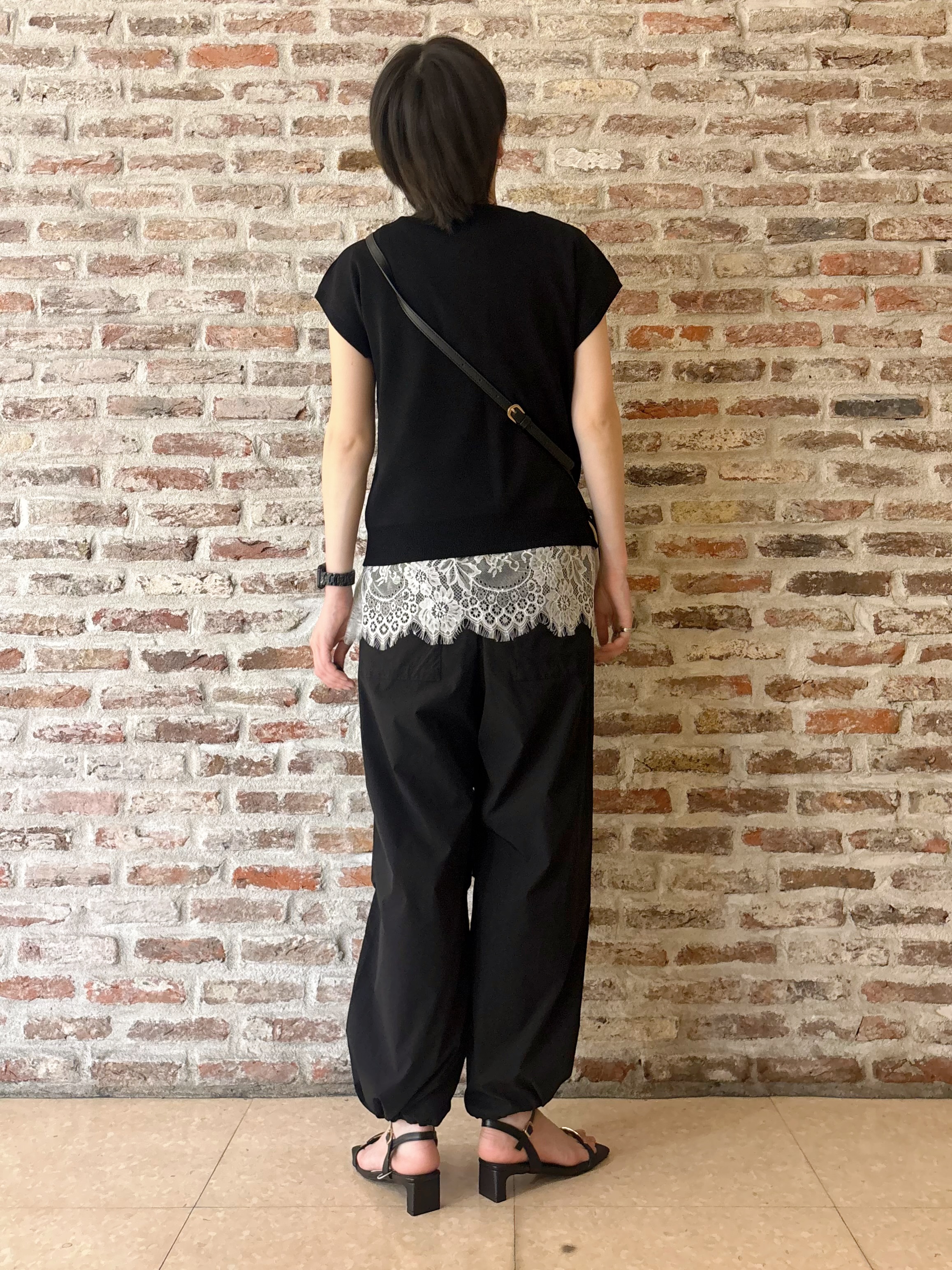 しばさんの「THE SHOP TK｜【S-XL/ひんやりタッチ】多機能フレンチスリーブニット 洗濯機OK/UVケア/毛玉になりにくい」を使ったコーディネート