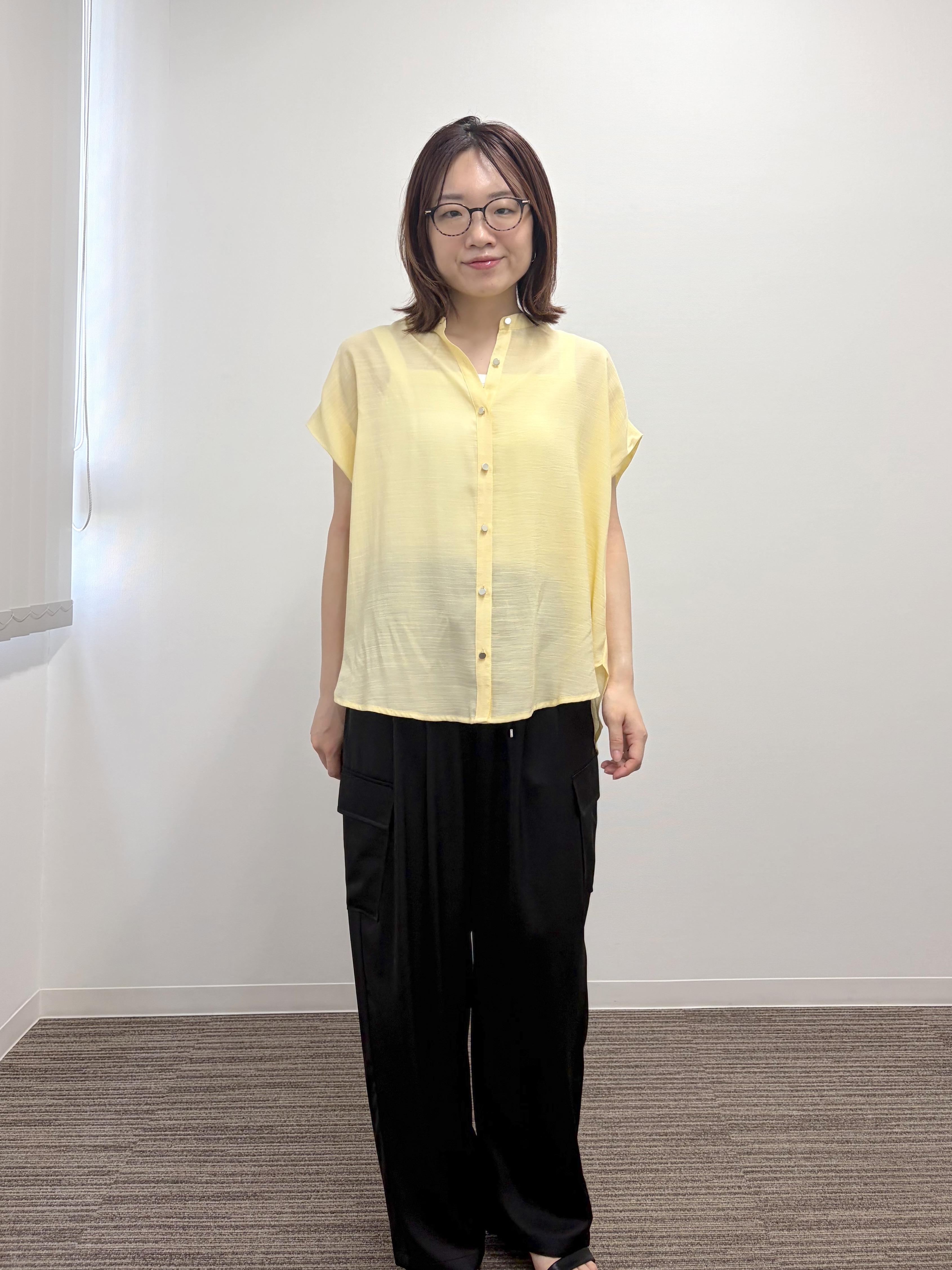 saoriさんの「【接触冷感】スラブショルダータックブラウス」を使ったコーディネート