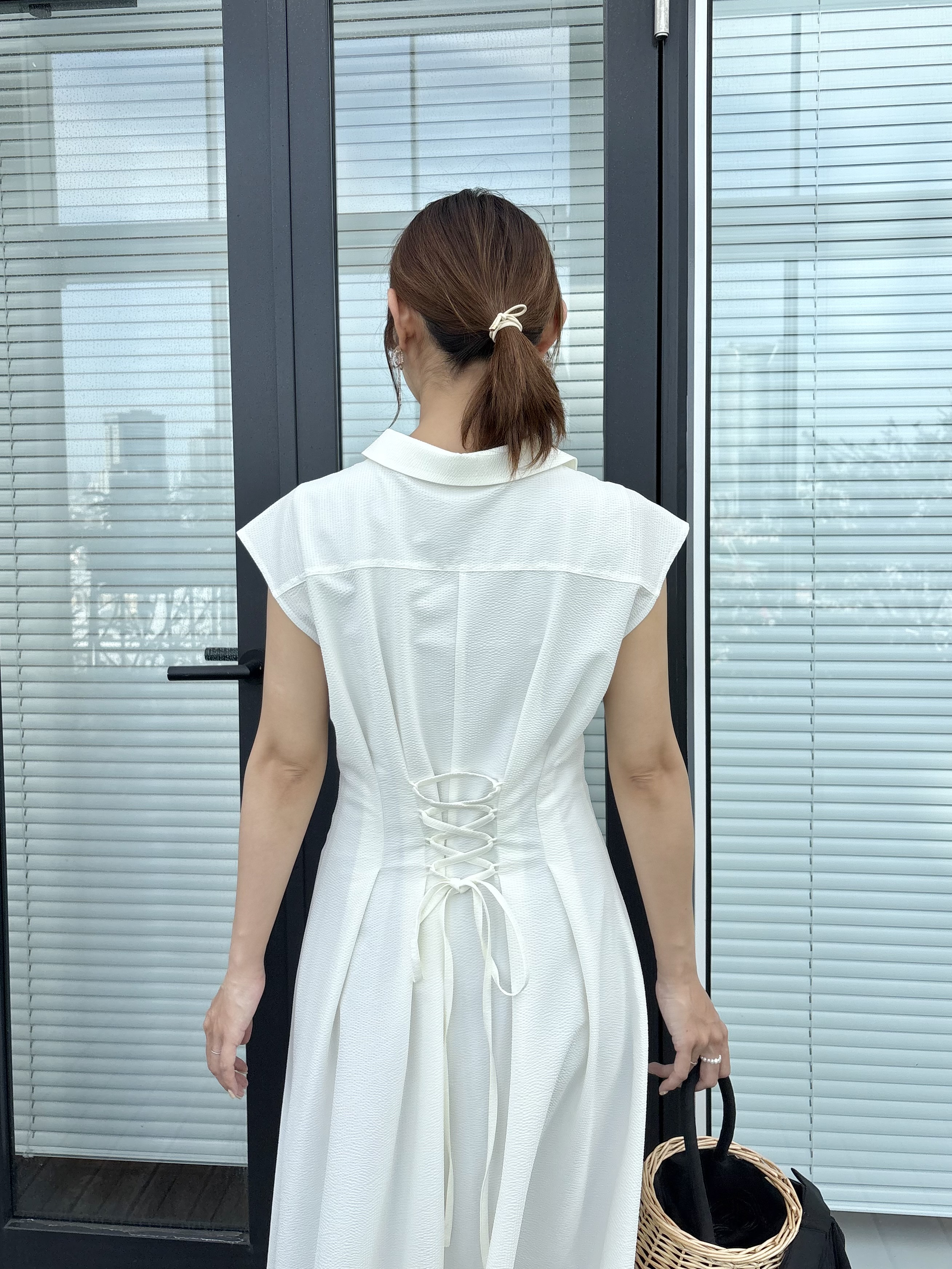 みぃさんの「Couture brooch｜【洗える】サッカー シャツワンピース」を使ったコーディネート